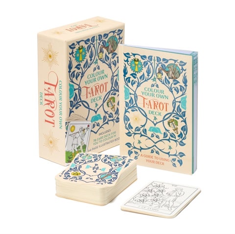 Colour Your Own Tarot Book & Card Deck - Includes 78 cards to colour in and a 64-page book