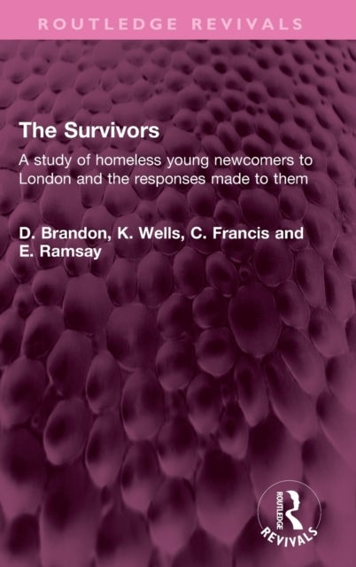 The Survivors - A study of homeless young newcomers to London and the responses made to them
