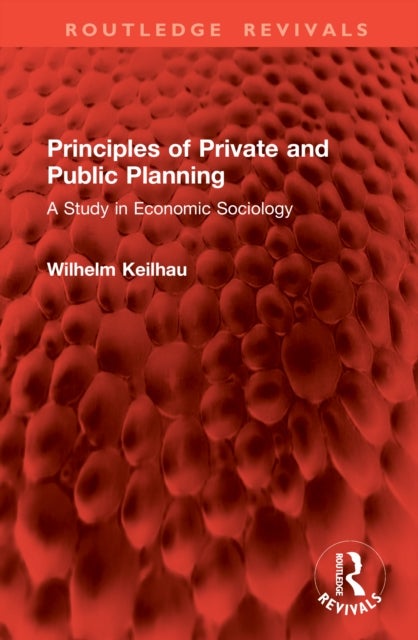 Principles of Private and Public Planning - A Study in Economic Sociology