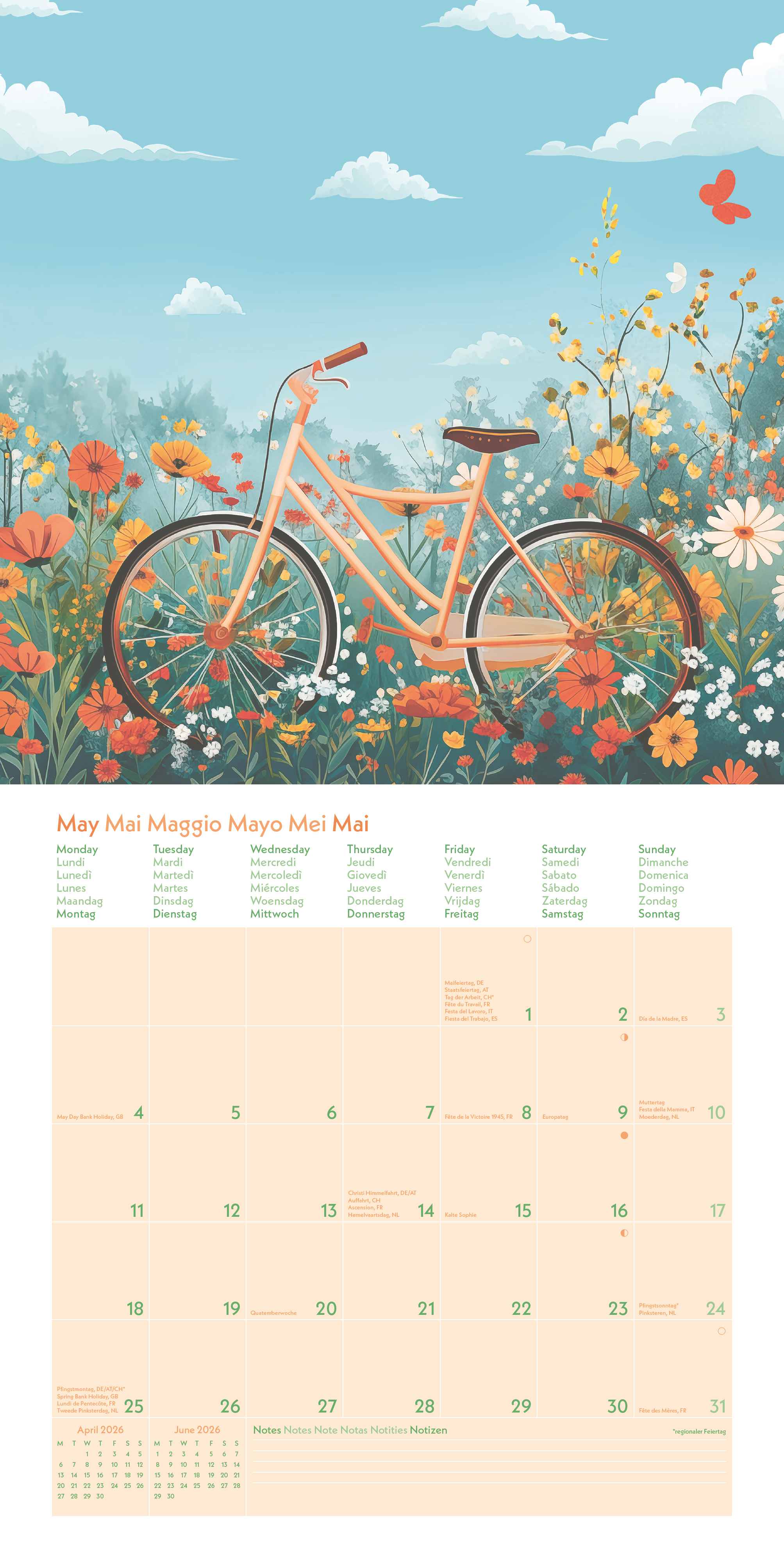 Kalender 2026 GreenLine 30x30 Happy Vibe