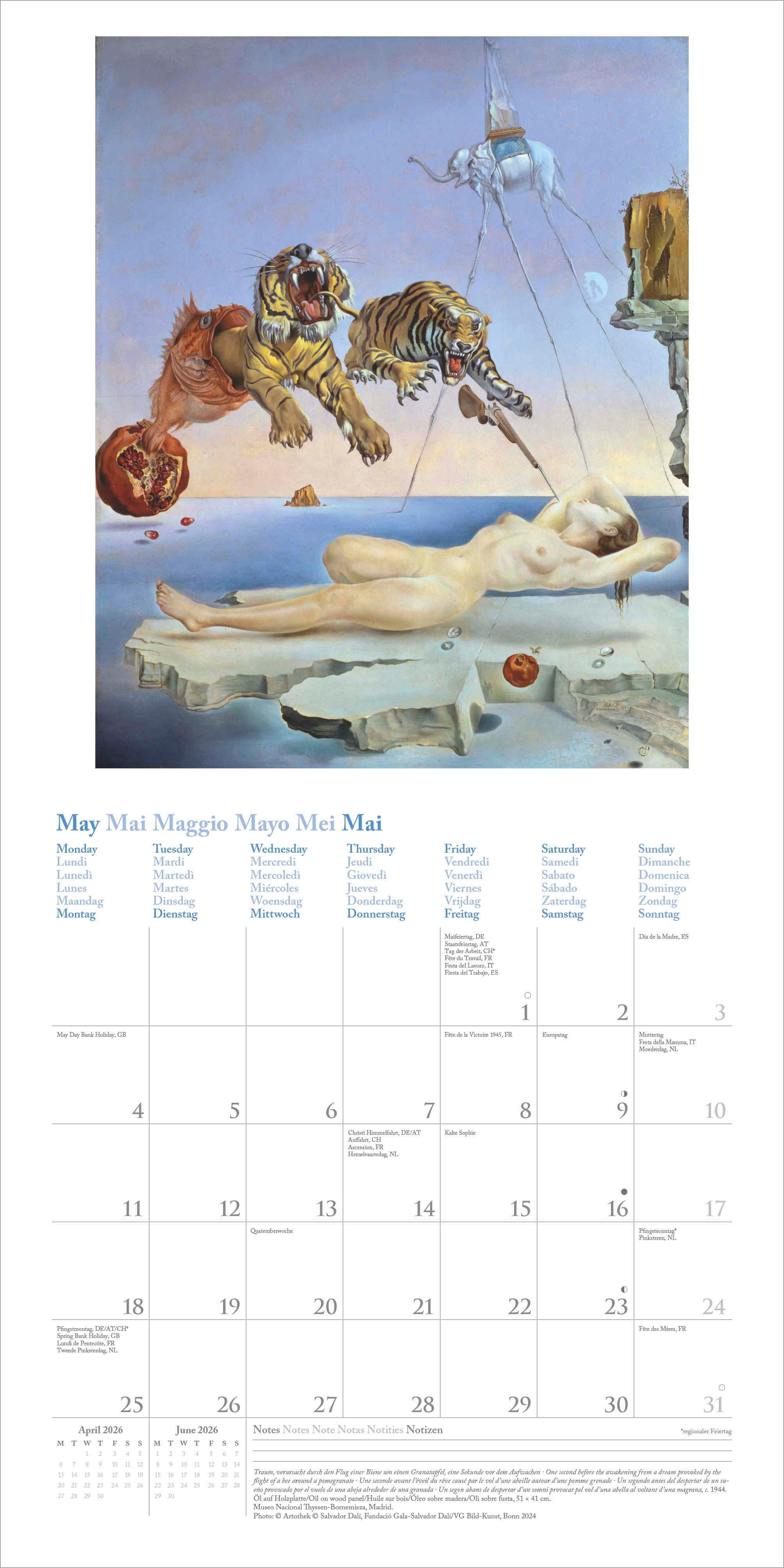 Kalender 2026 30x30 Dali