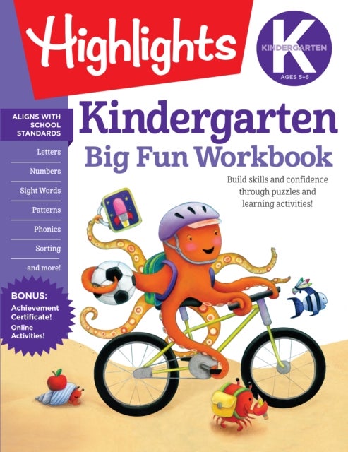 Kindergarten Big Fun Workbook - Prep Workbook with Kindergarten Learning Activities Featuring Tracing Worksheets, Alphabet Practice, Math Activities and Puzzles
