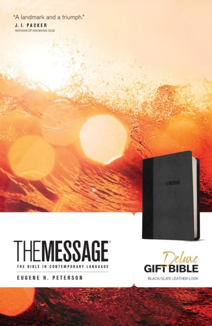 The Message Deluxe Gift Bible (Leather-Look, Black/Slate) - The Bible in Contemporary Language