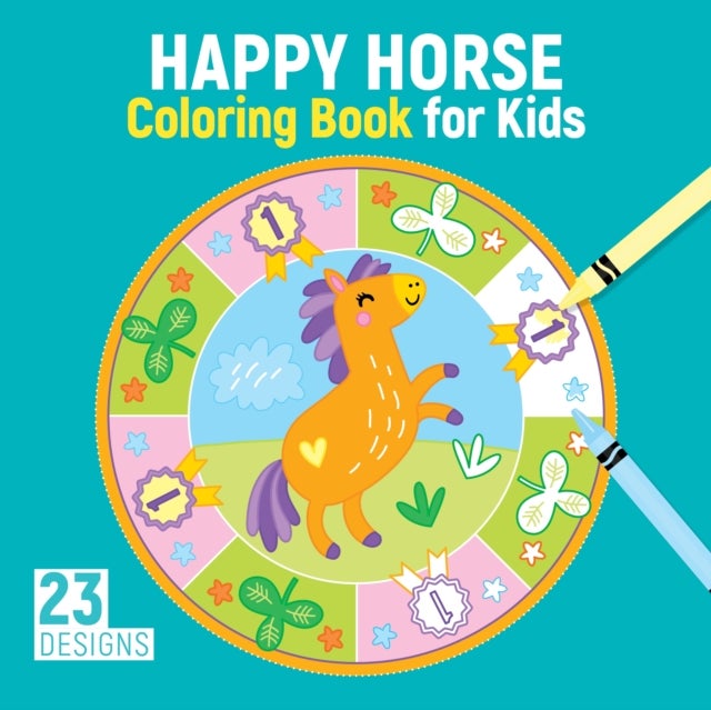 Happy Horse Coloring Book for Kids - 23 Designs