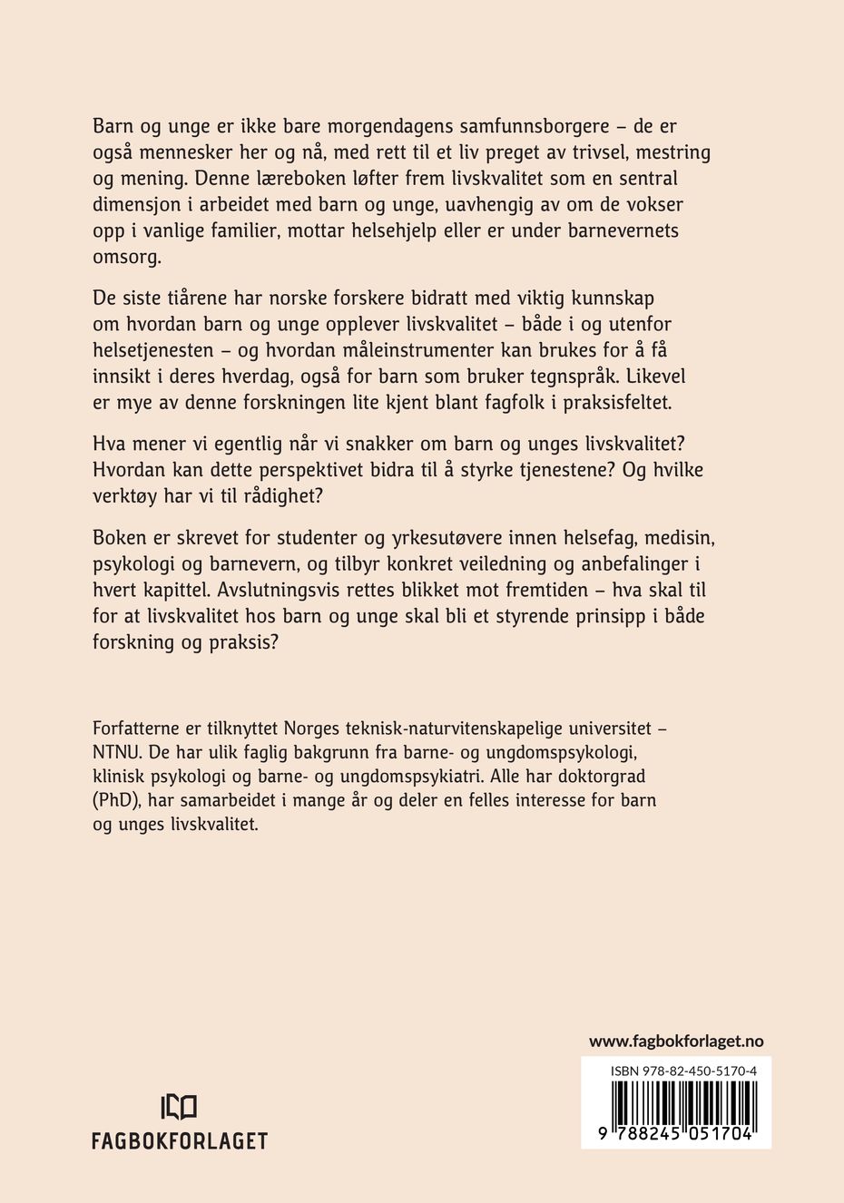 Livskvalitet hos barn og unge