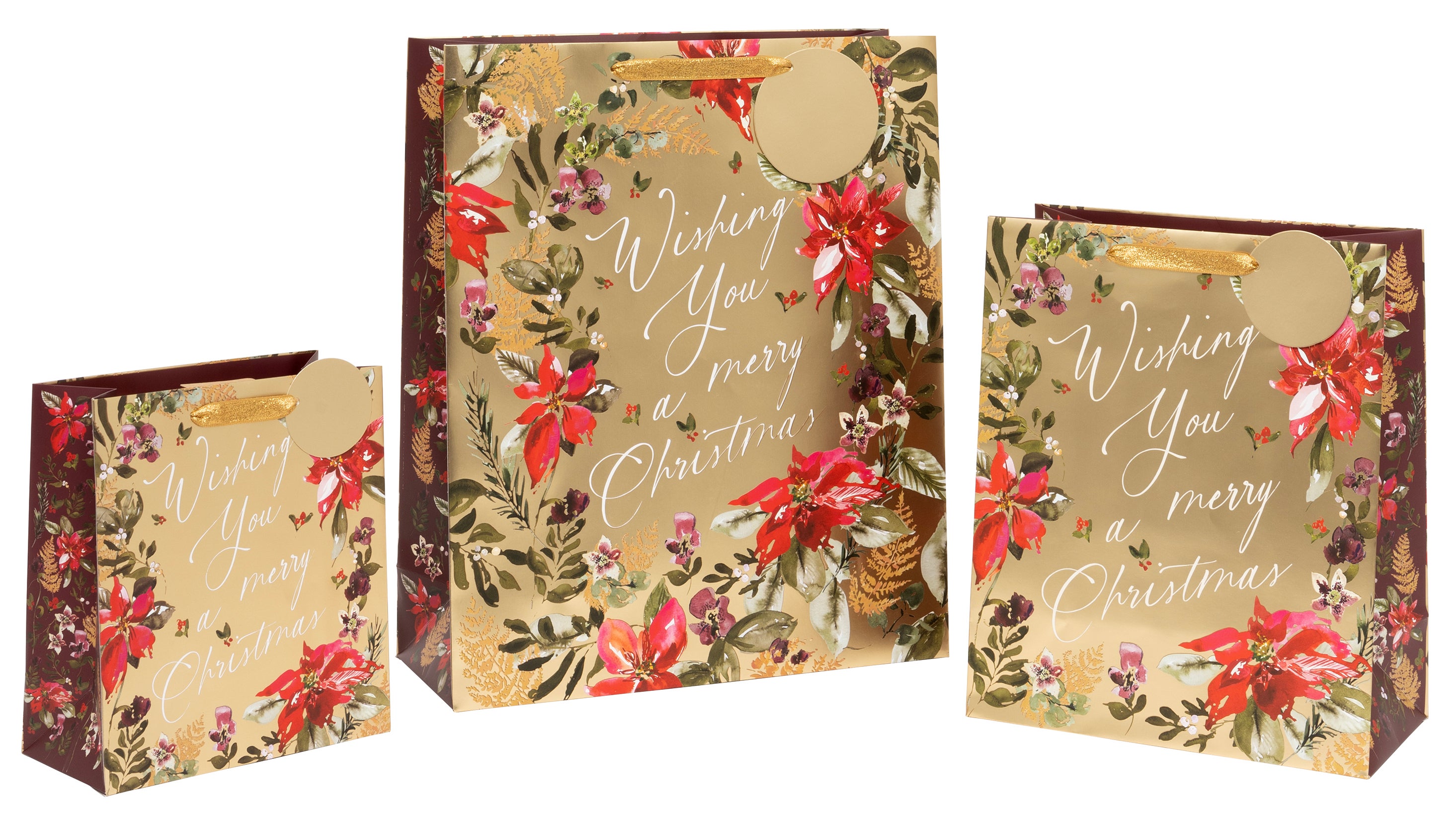 Gavepose M Festive Floral Gold