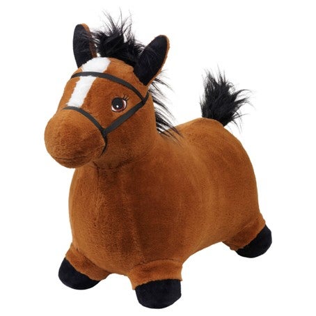 Krea hopp og sprett hest brun plysj