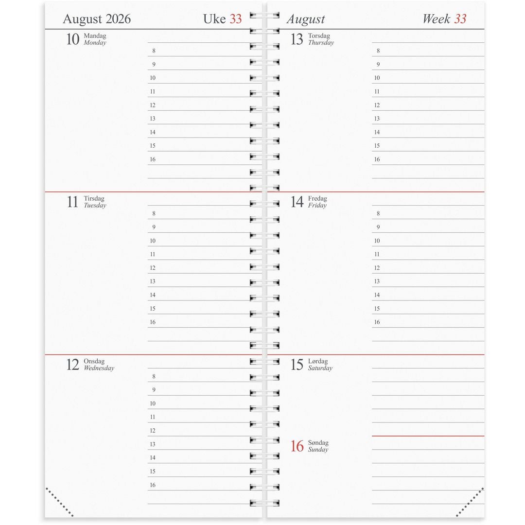 Journalkalender Grieg 2026 spiral refill
