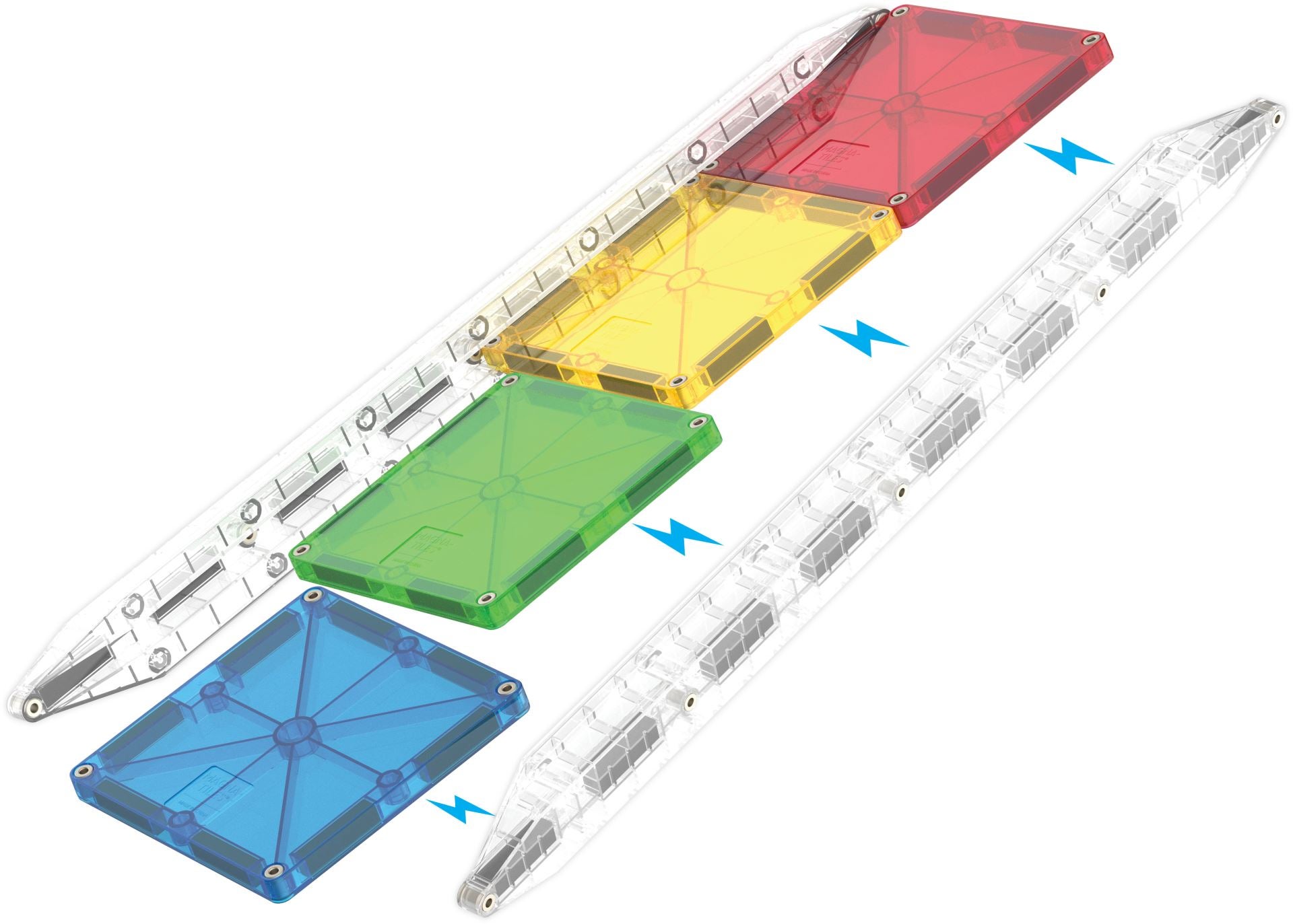 Magna-Tiles Small Rail Racer 33 Pcs