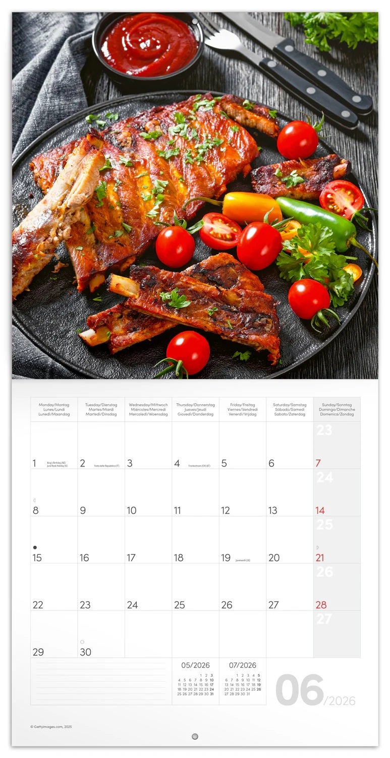 Kalender 2026 30x30 Gourmet