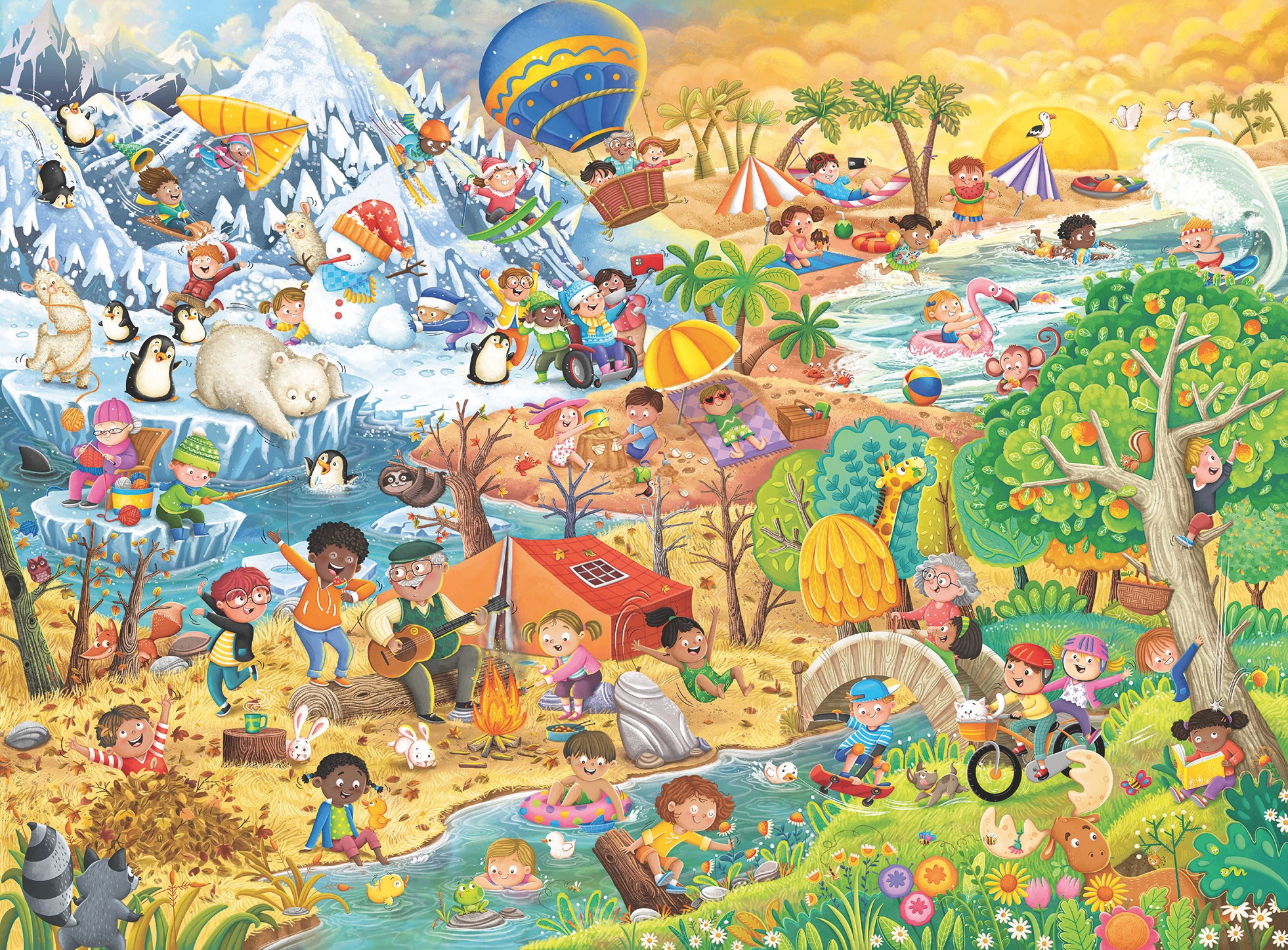 Puslespill 100 Fire Årstider Ravensburger