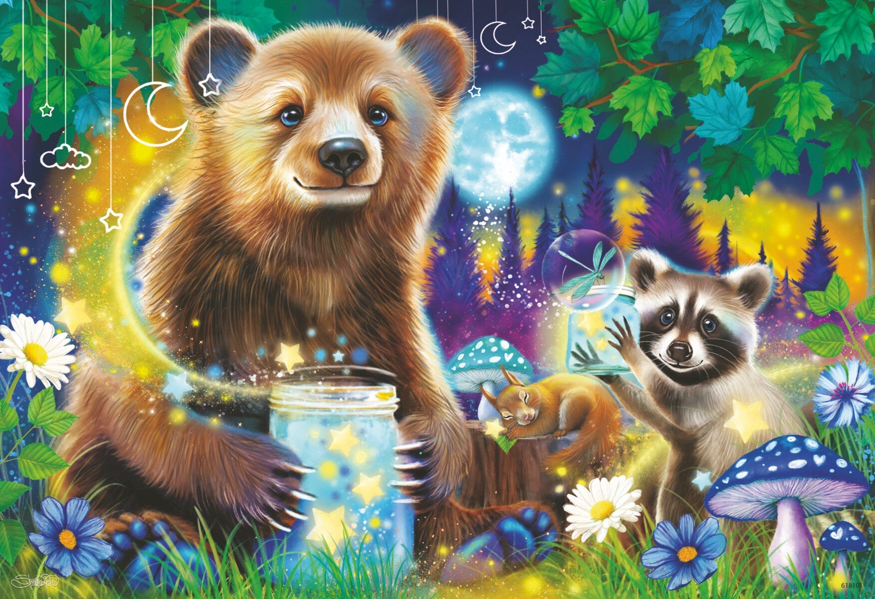 Puslespill 2x24 Venner i Skogen Ravensburger