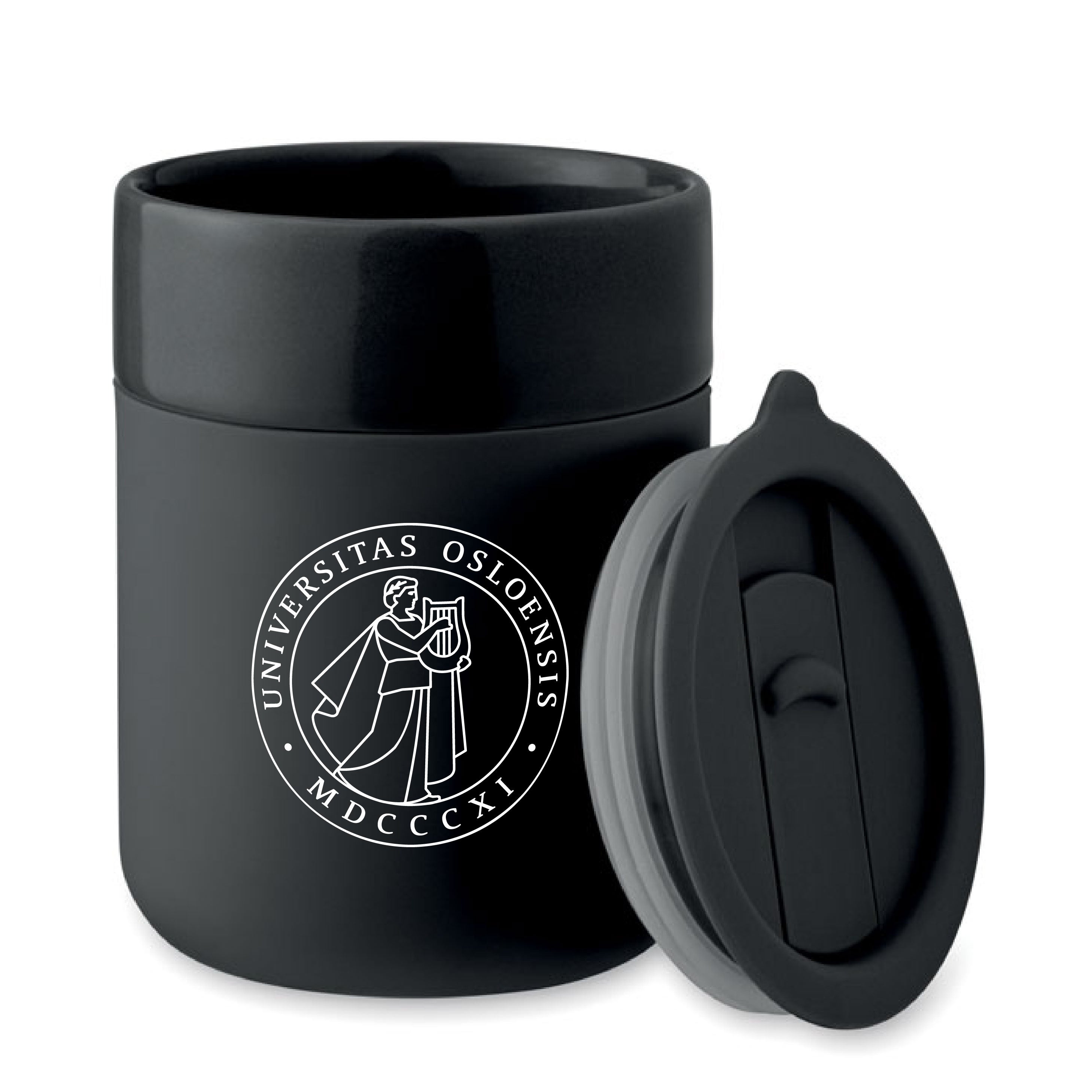 Keramisk Kopp Queram 330 ml Svart UiO