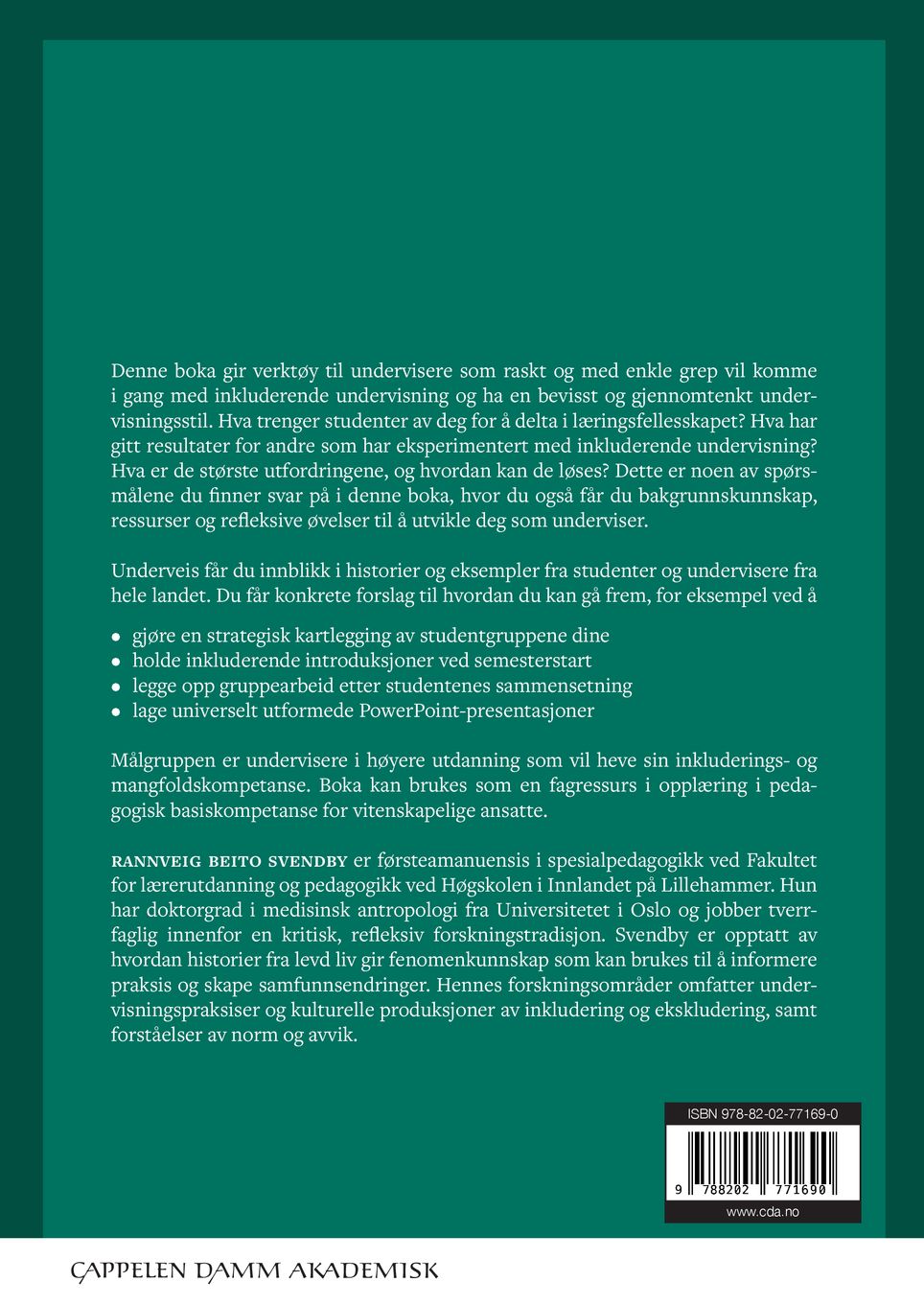 Inkluderende undervisning i høyere utdanning