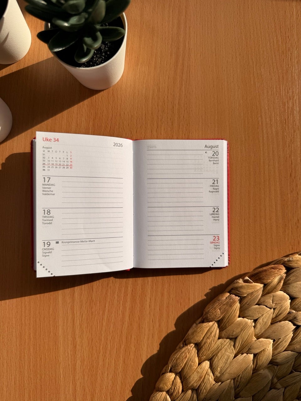 Kalender 2026 7.Sans Primo Ib Rød