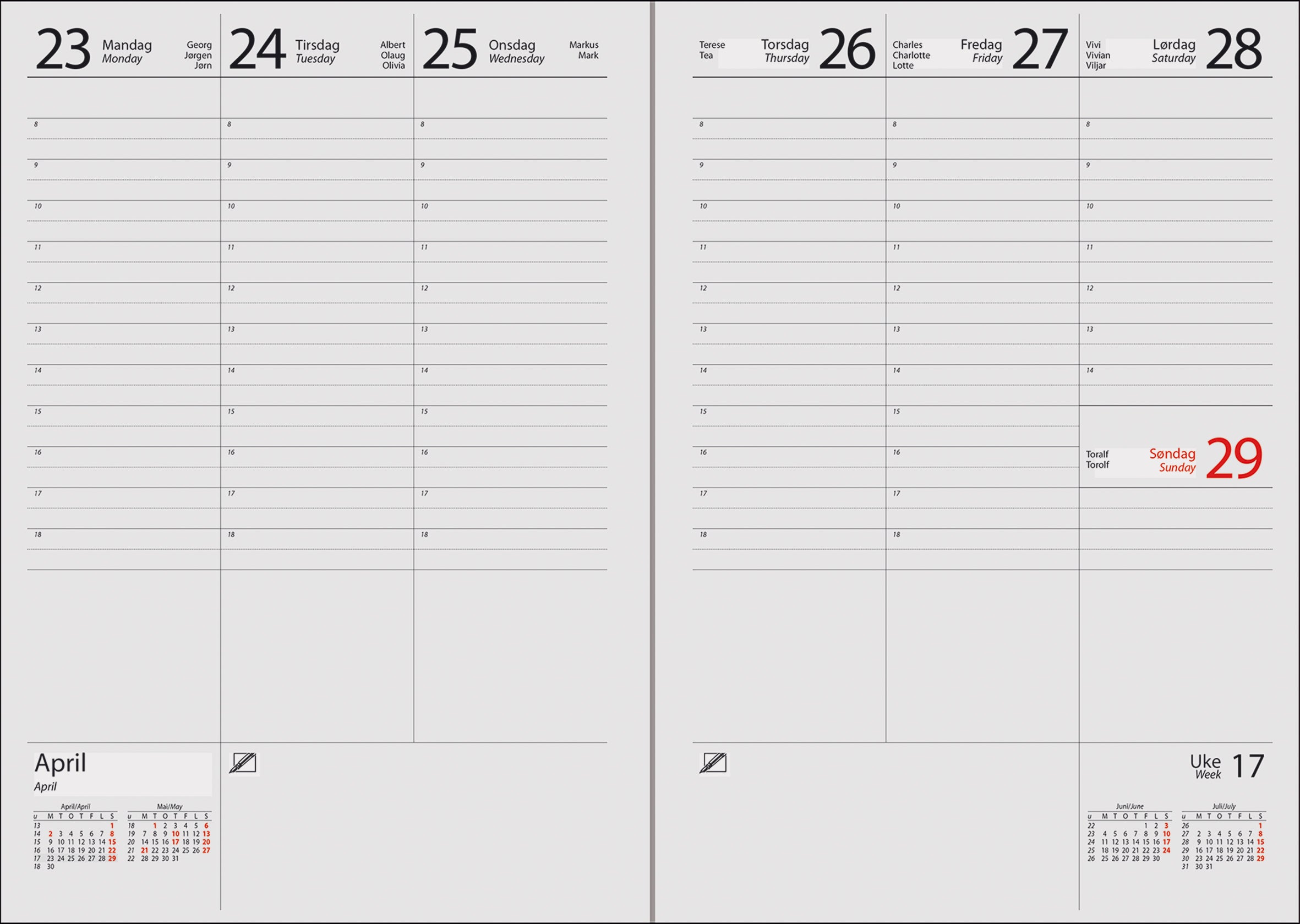 Kalender 2026 7.Sans Novum Trend Sort