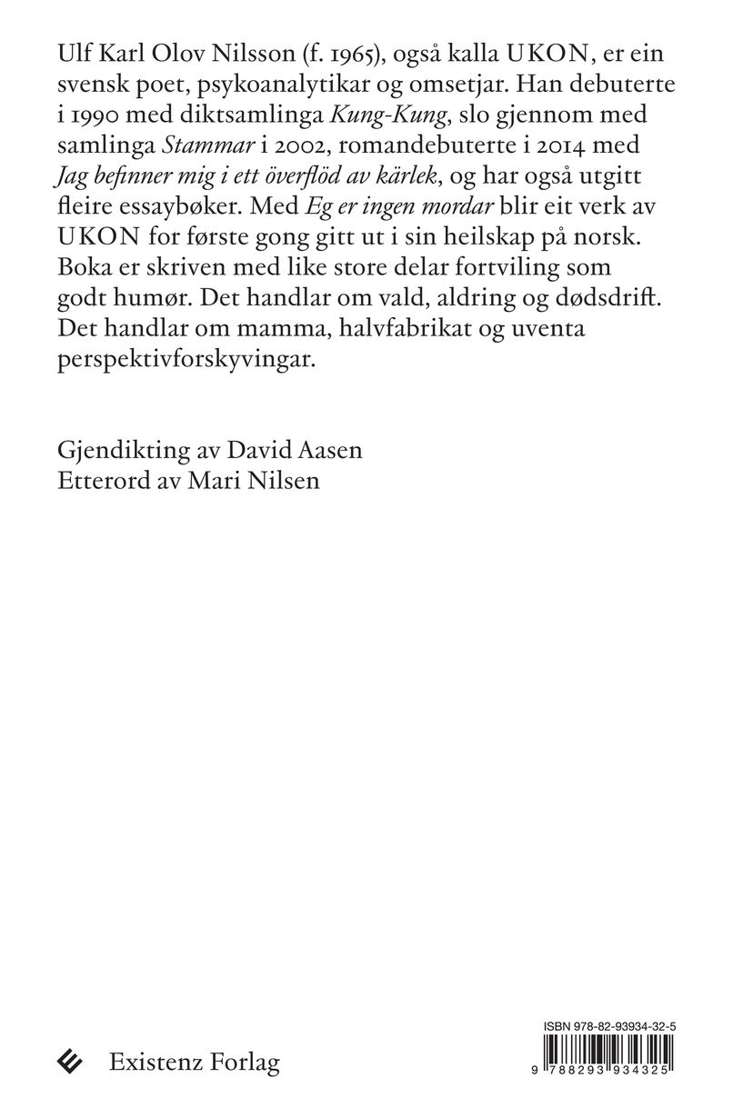Eg er ingen mordar