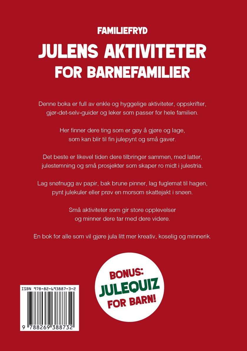 Julens aktiviteter for barnefamilier