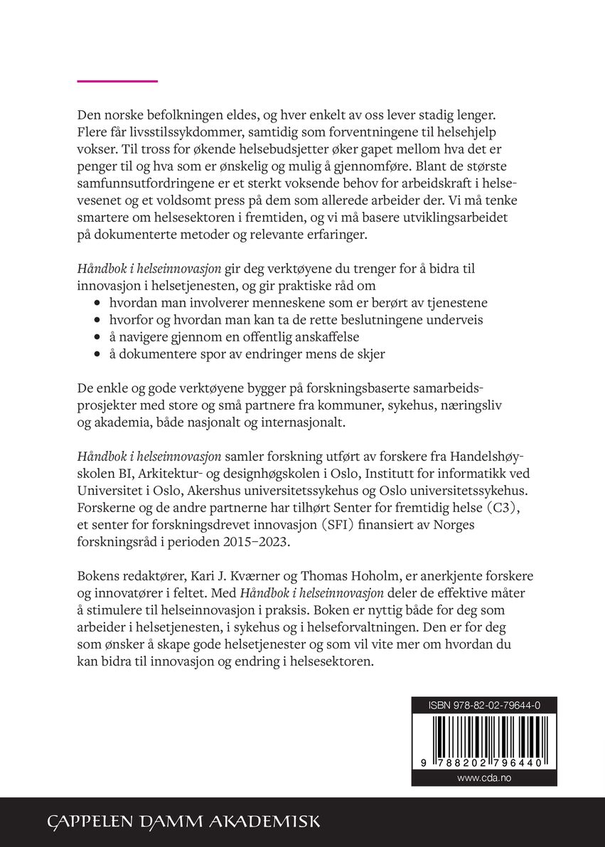 Håndbok i helseinnovasjon