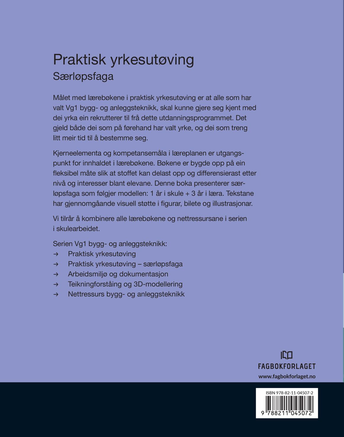 Praktisk yrkesutøving, særløpsfaga
