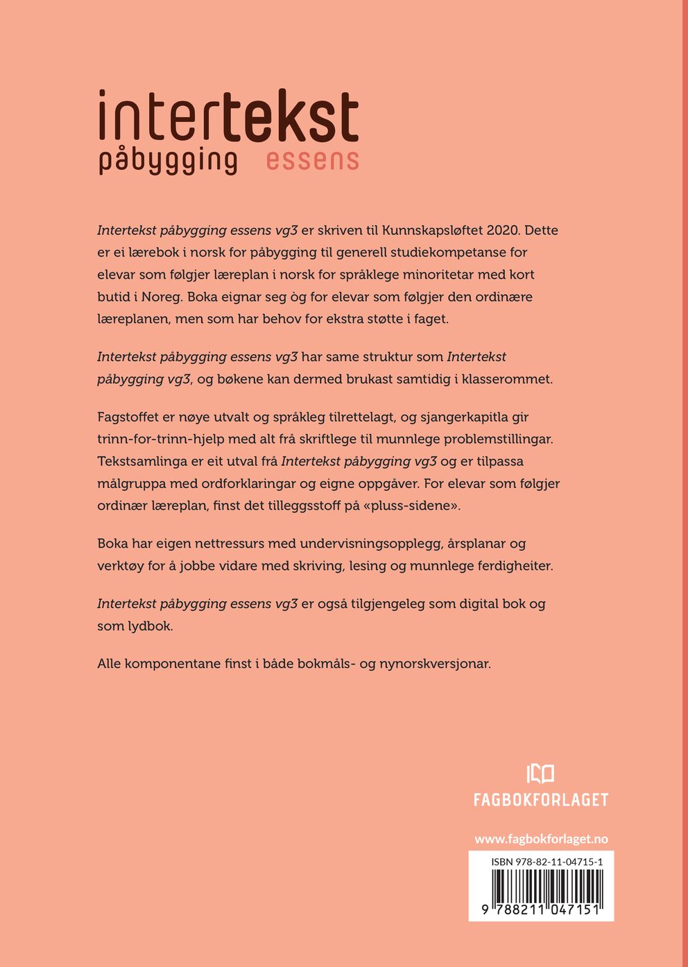 Intertekst påbygging essens