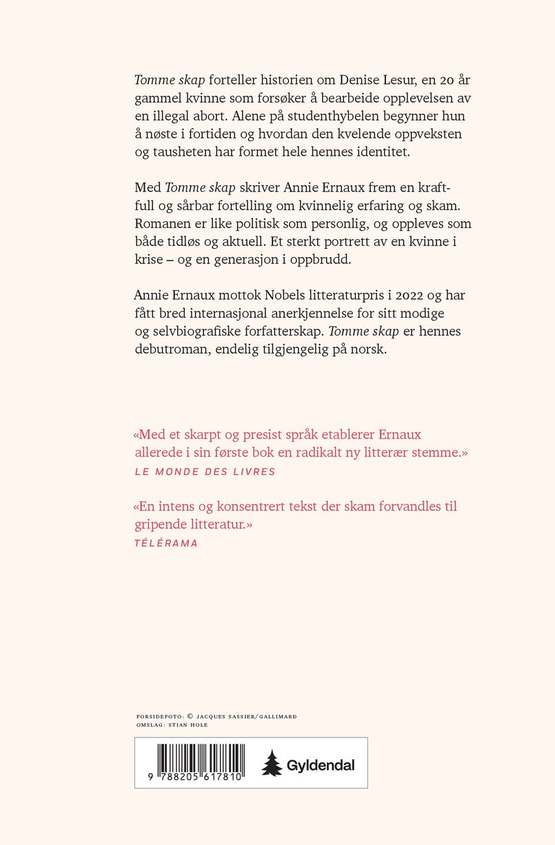 Tomme skap