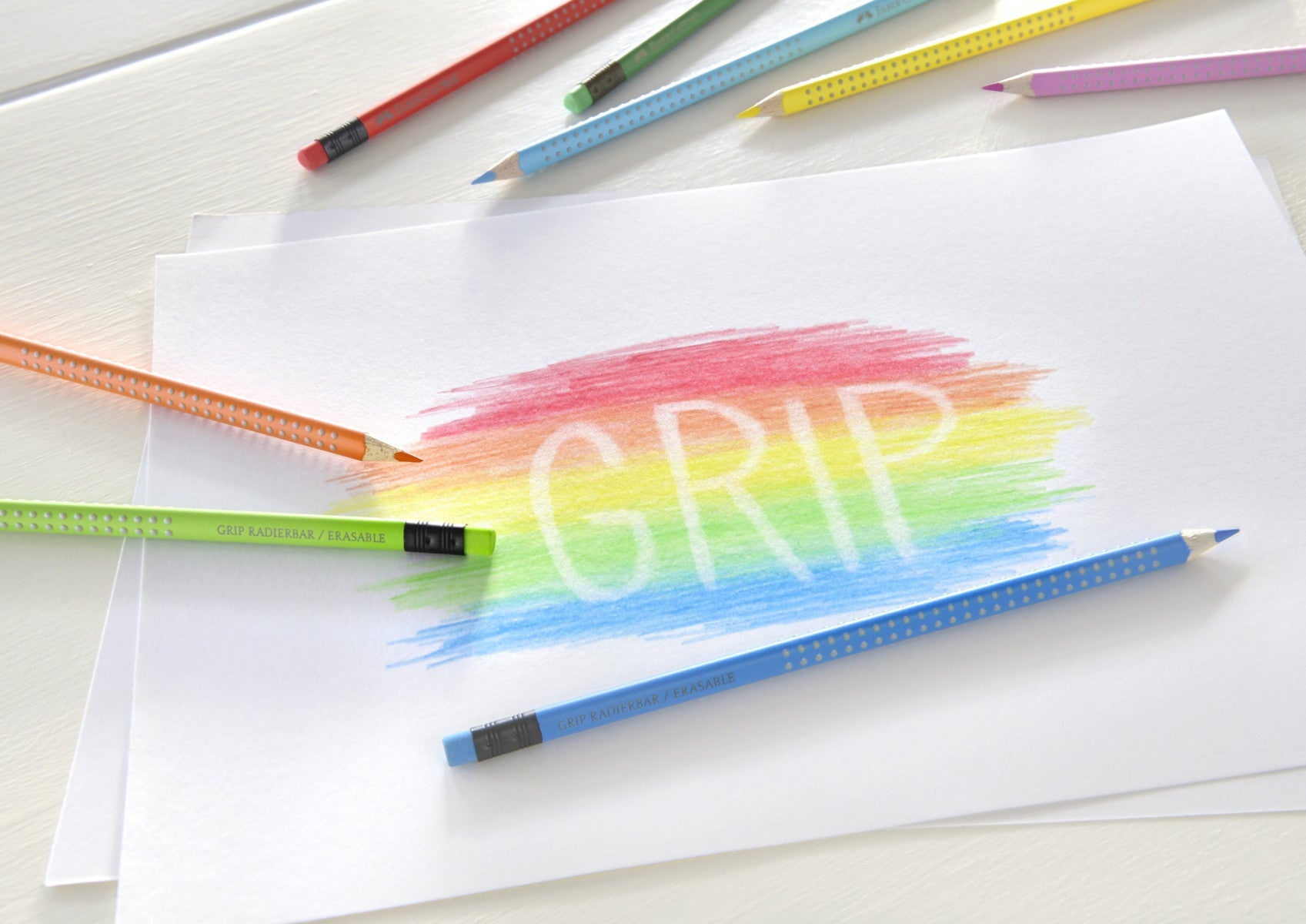 Fargeblyant Faber  Grip 10 Pk Med Viskelær
