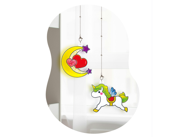 Amos Glassmaling Suncatcher Unicorn