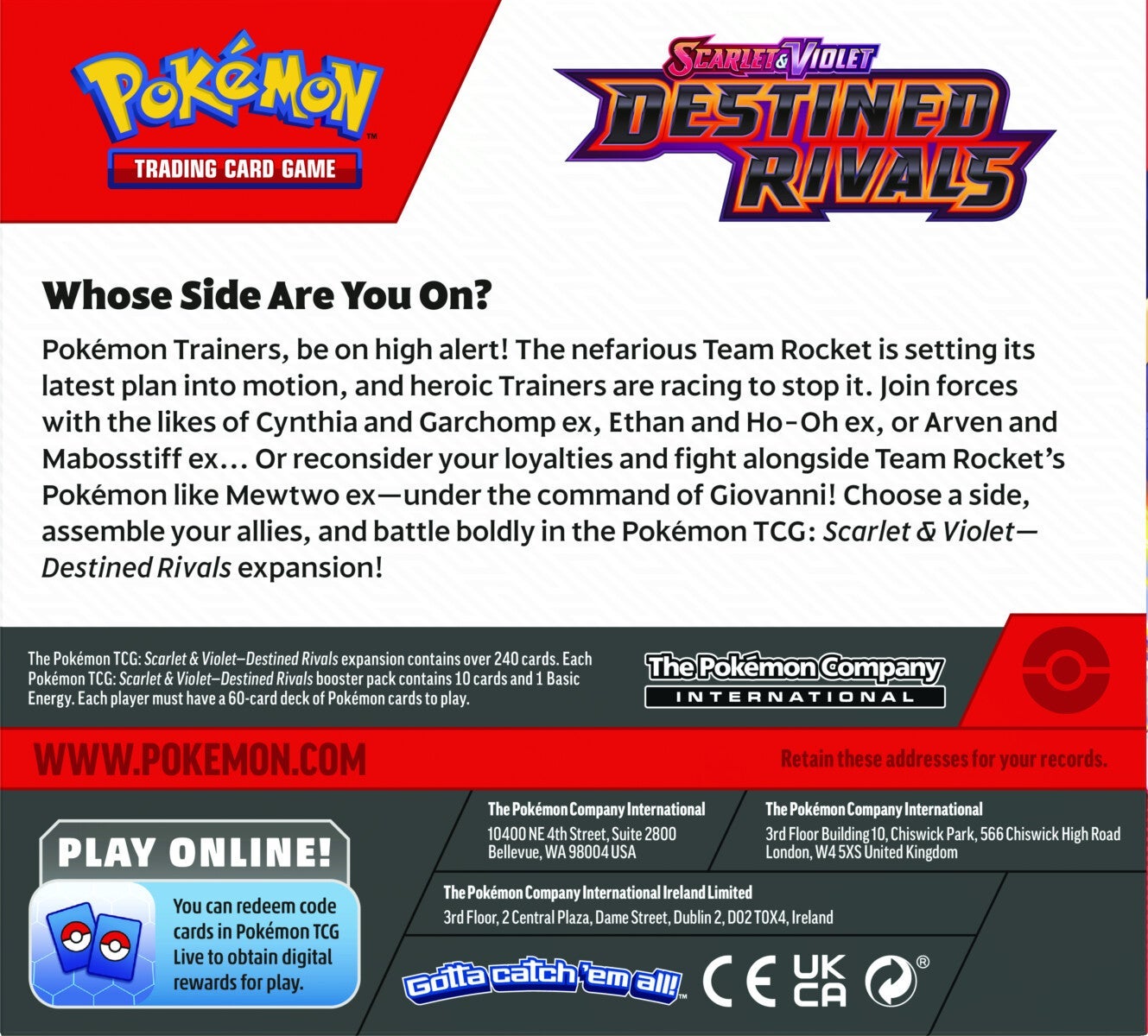 Pokemon SV10 Destined Rivals Booster