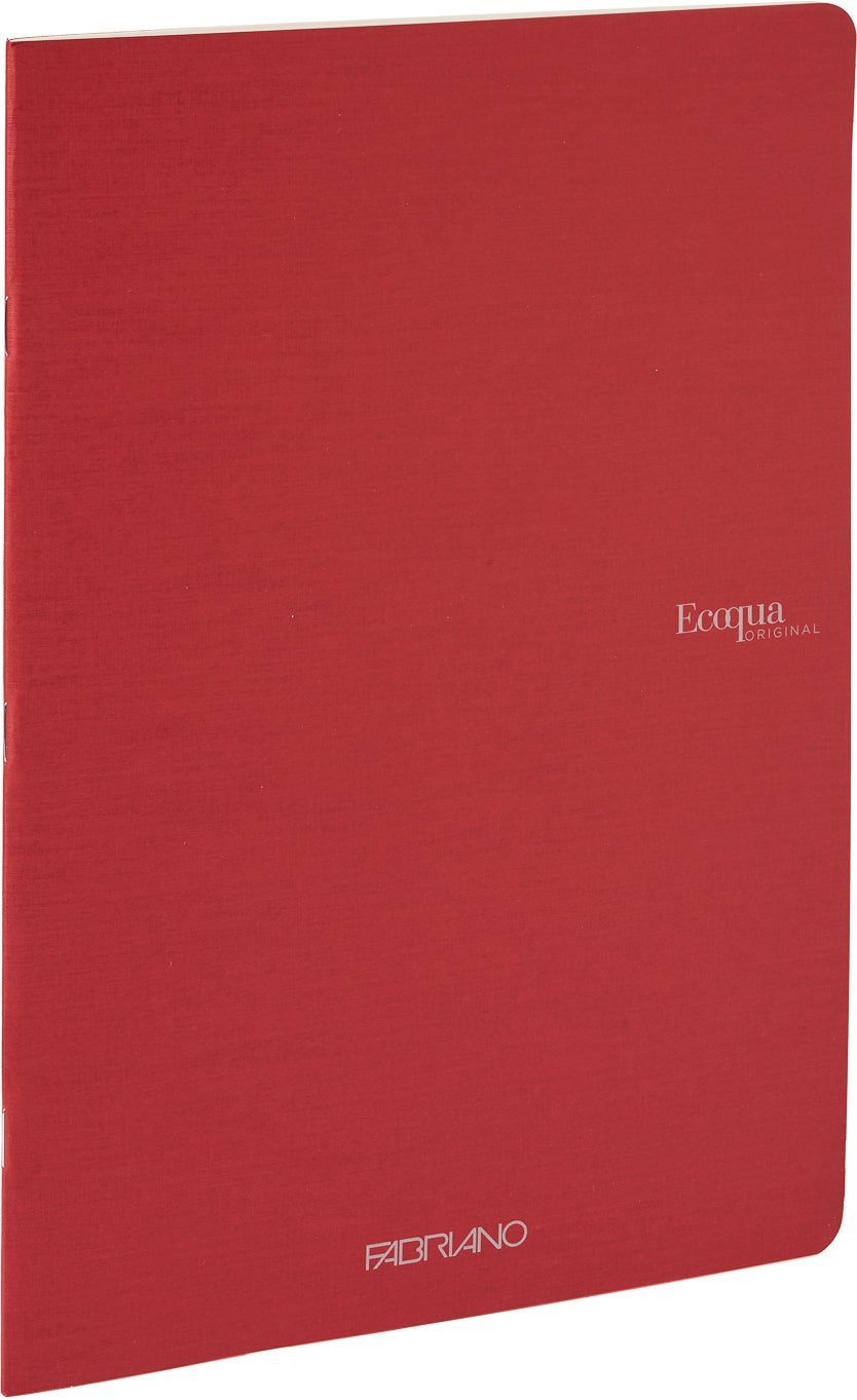 Notatbok EcoQua Original Stiftet A4 Ruter 5mm Cherry