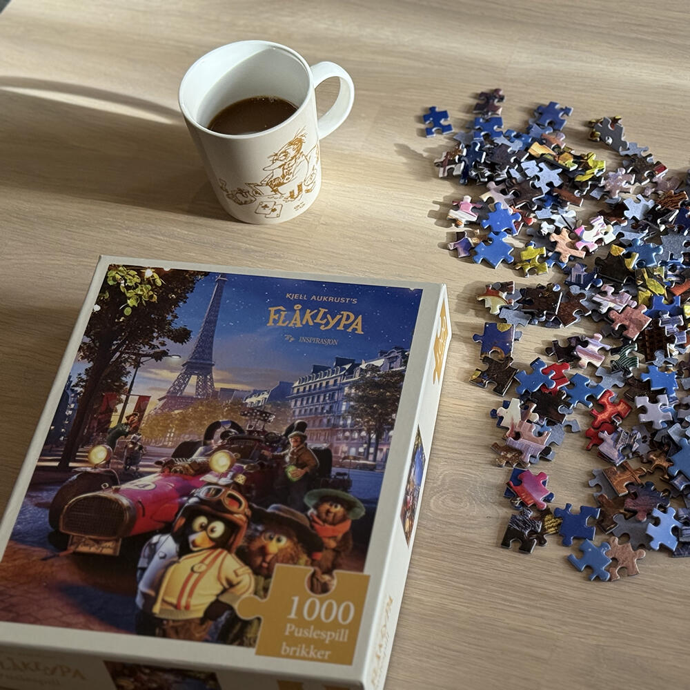 Puslespill 1000 Flåklypa Paris Pyramider