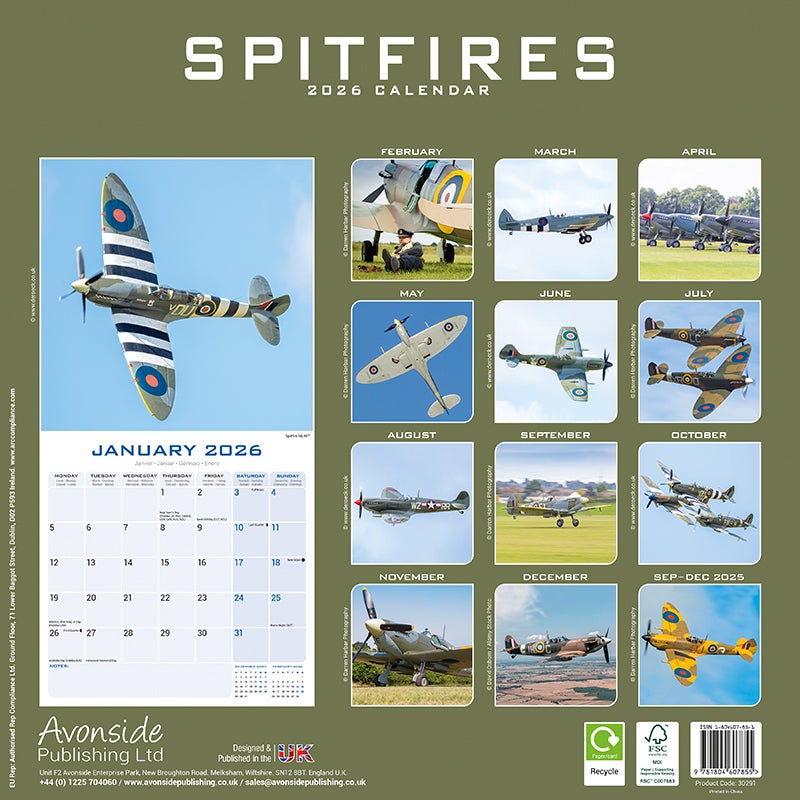 Kalender 2026 30x30 Spitfires