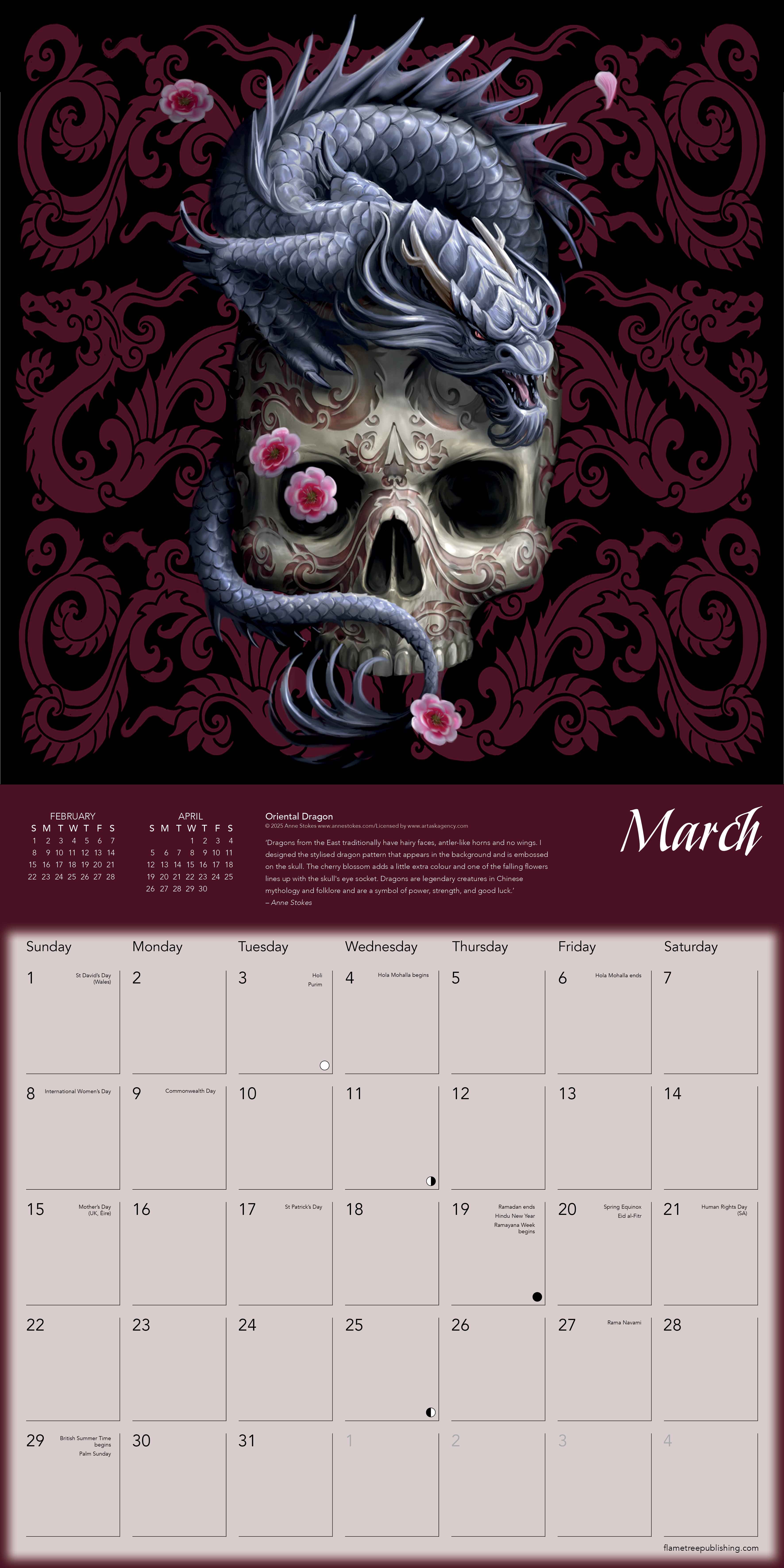 Kalender 2026 30x30 Dragons