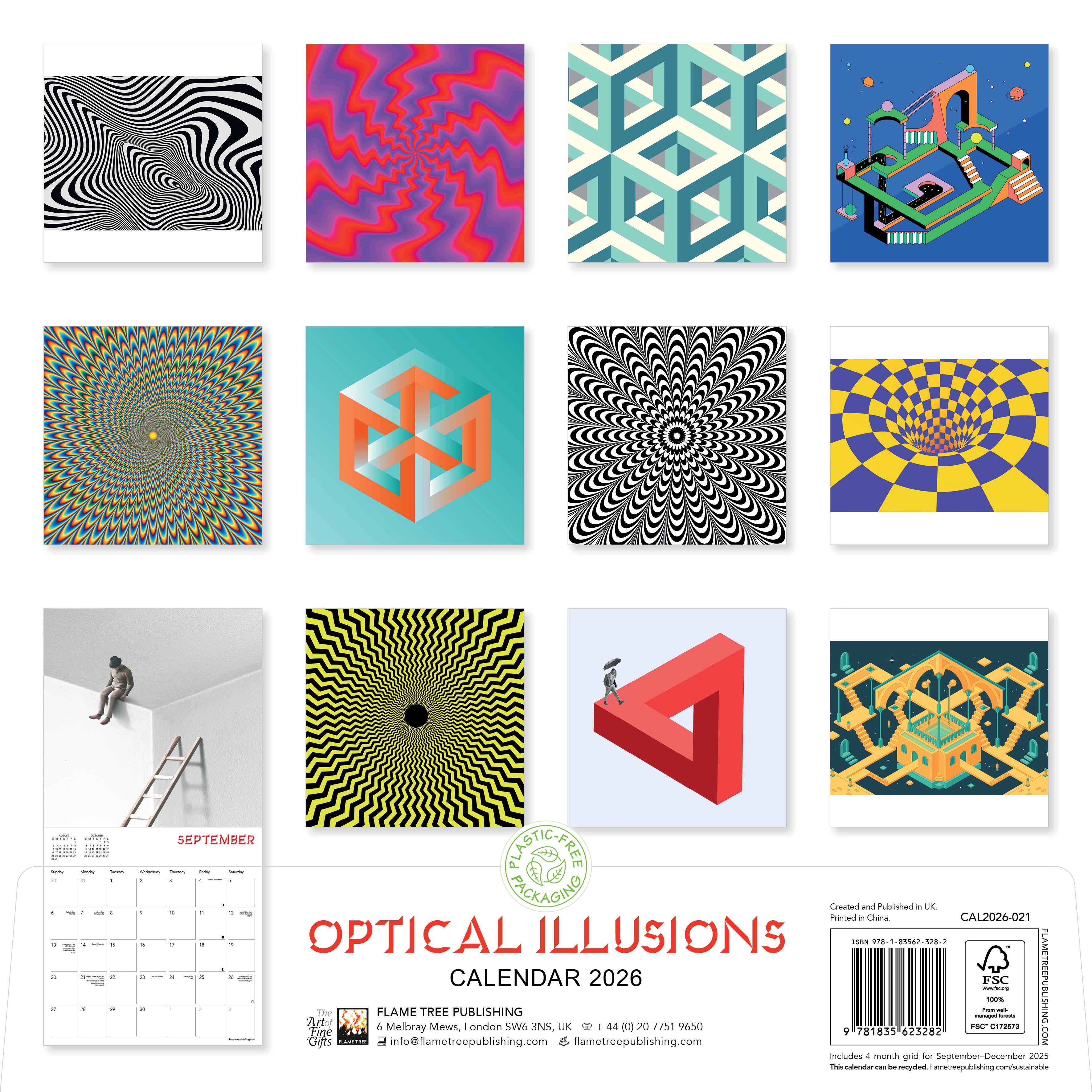 Kalender 2026 30x30 Optical Illusions