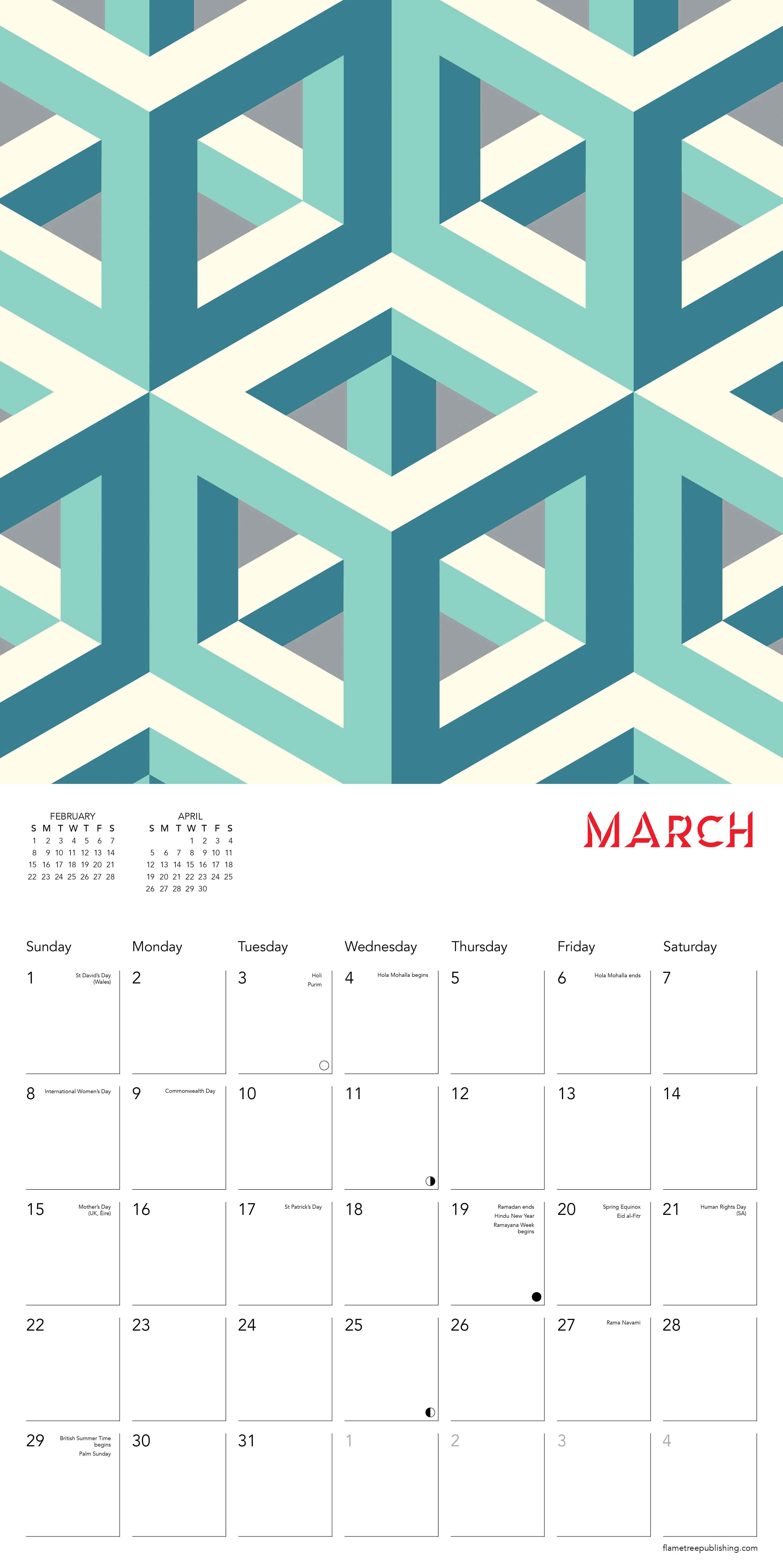 Kalender 2026 30x30 Optical Illusions