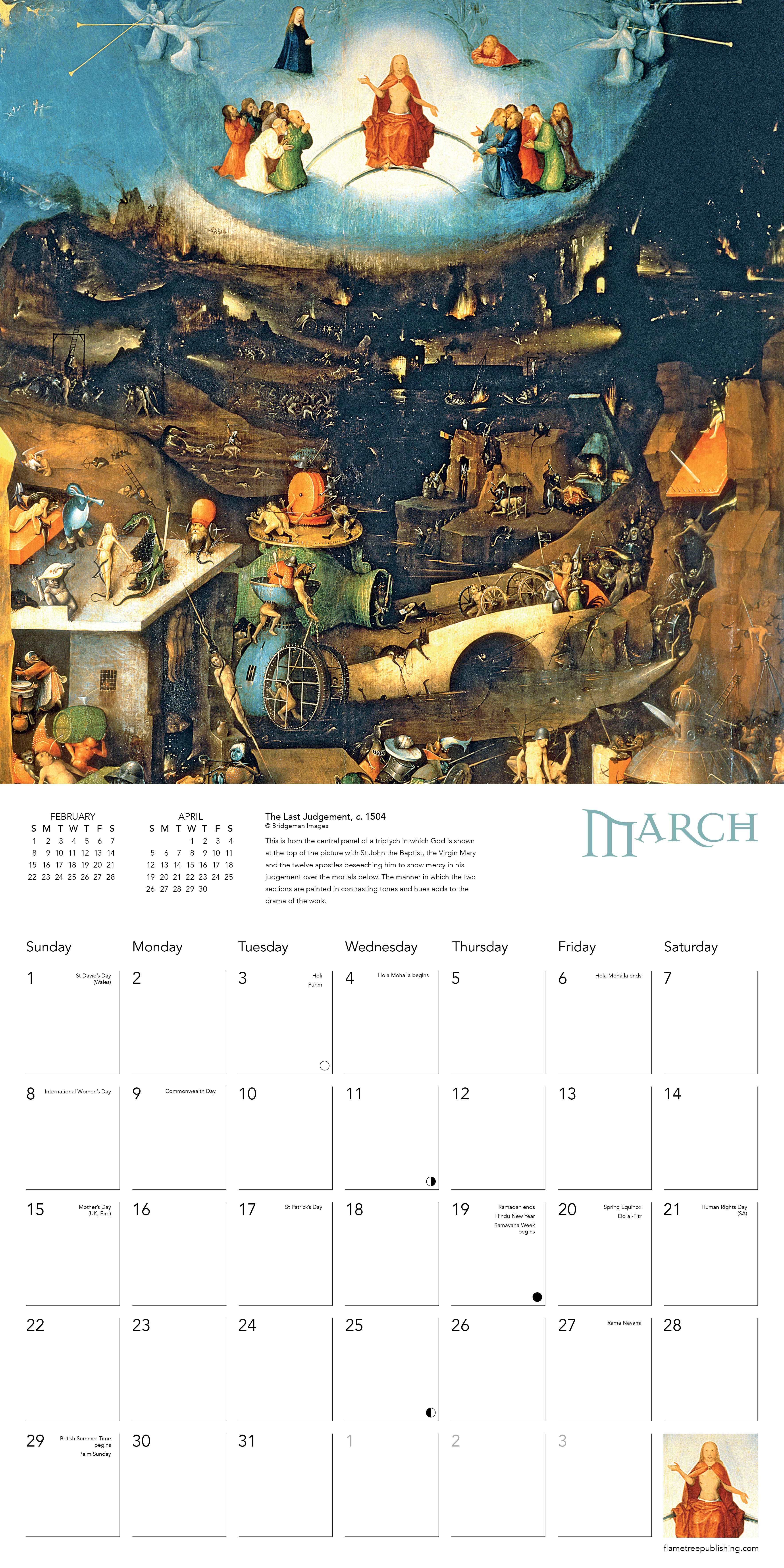 Kalender 2026 30x30 Hieronymus Bosch