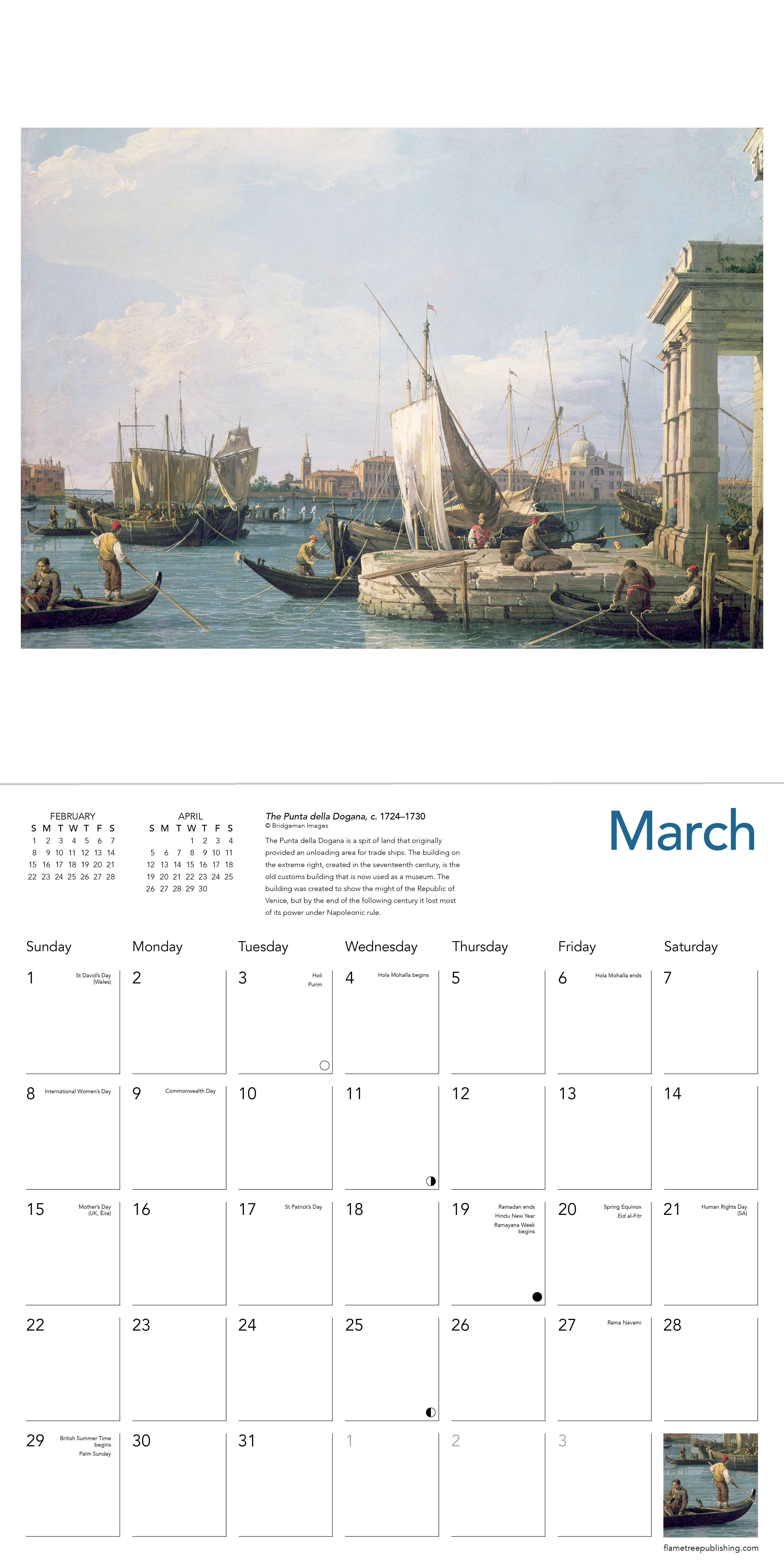 Kalender 2026 30x30 Canaletto in Venice