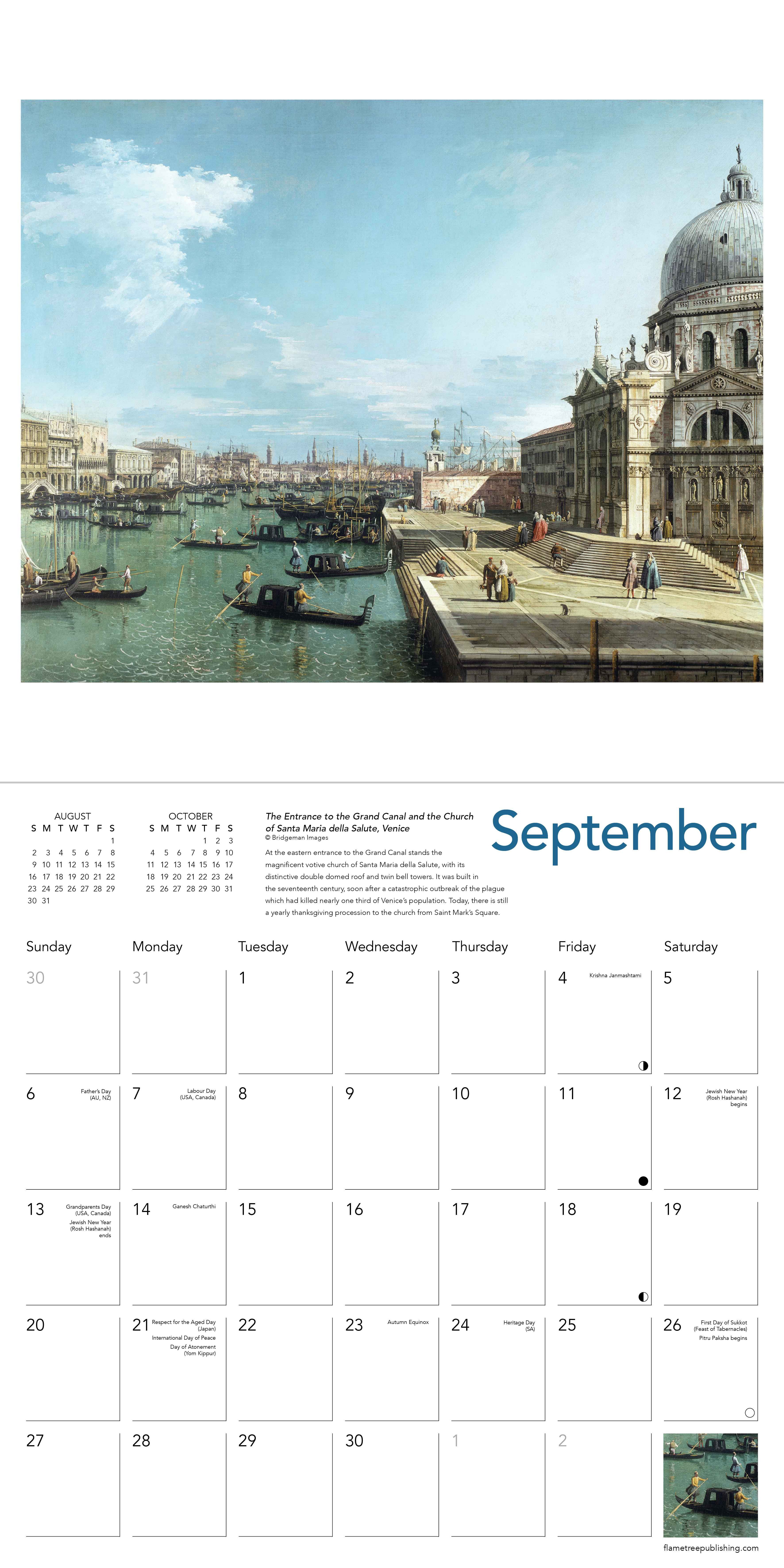 Kalender 2026 30x30 Canaletto in Venice