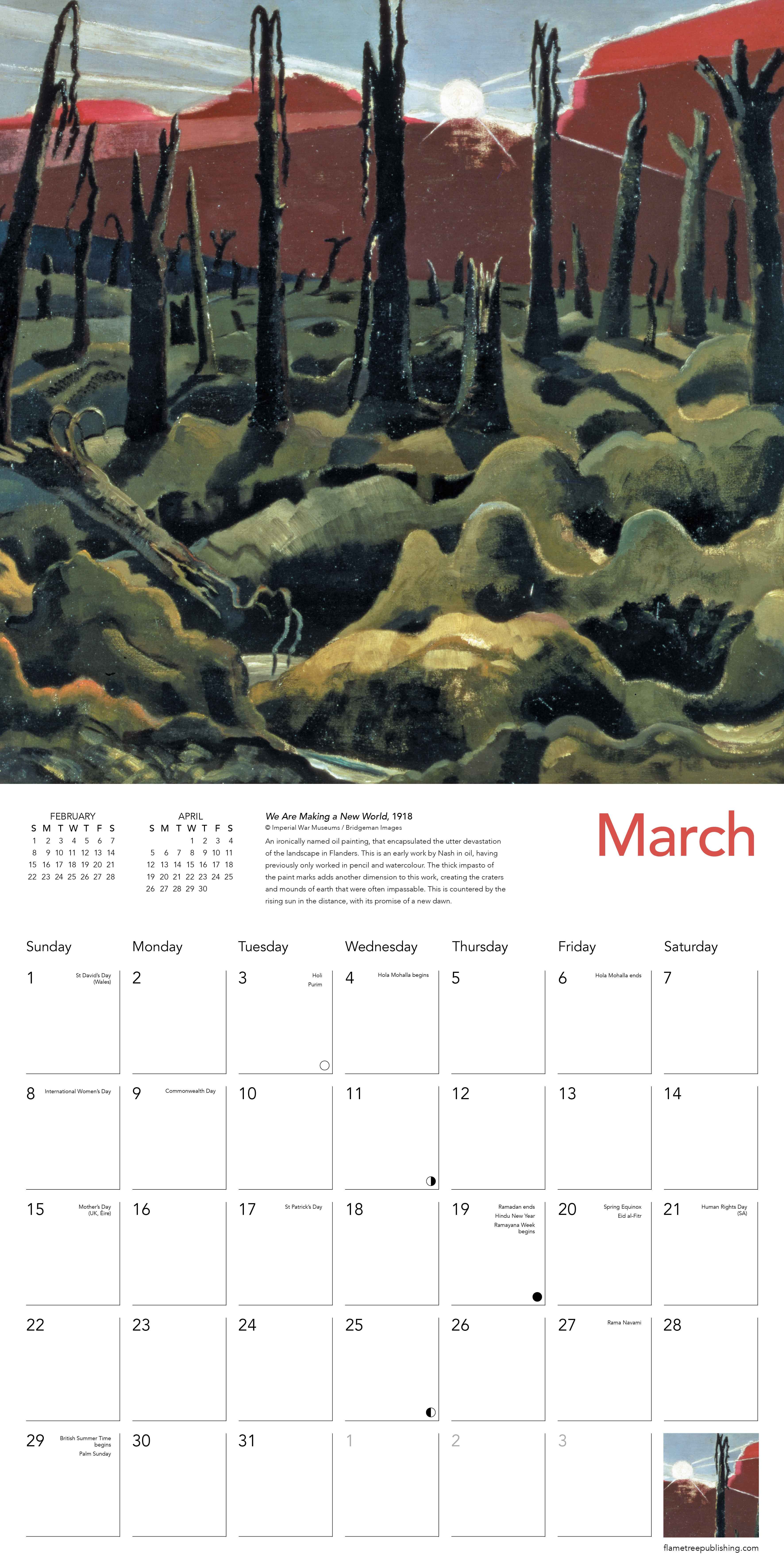 Kalender 2026 30x30 Paul Nash
