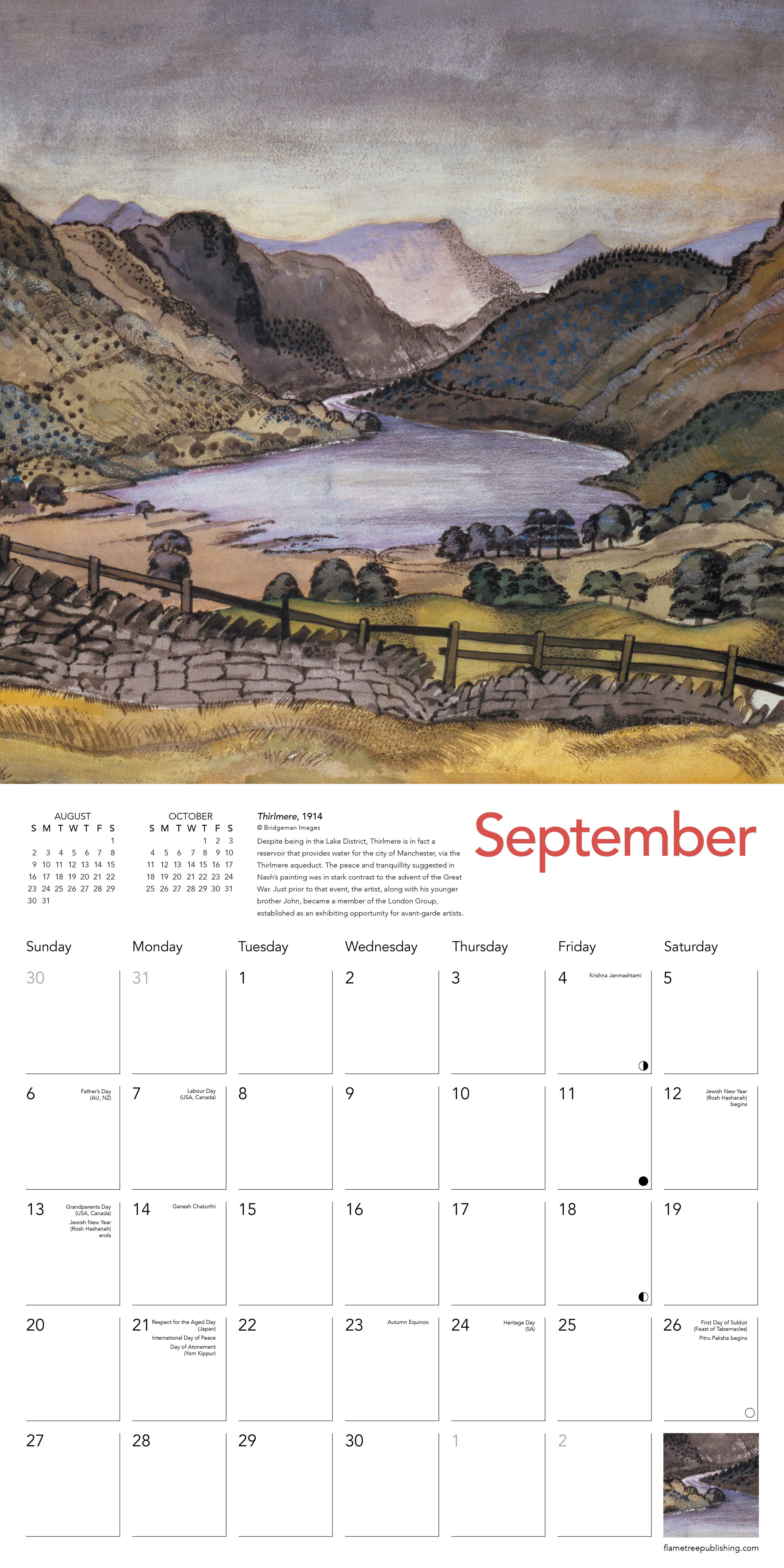 Kalender 2026 30x30 Paul Nash