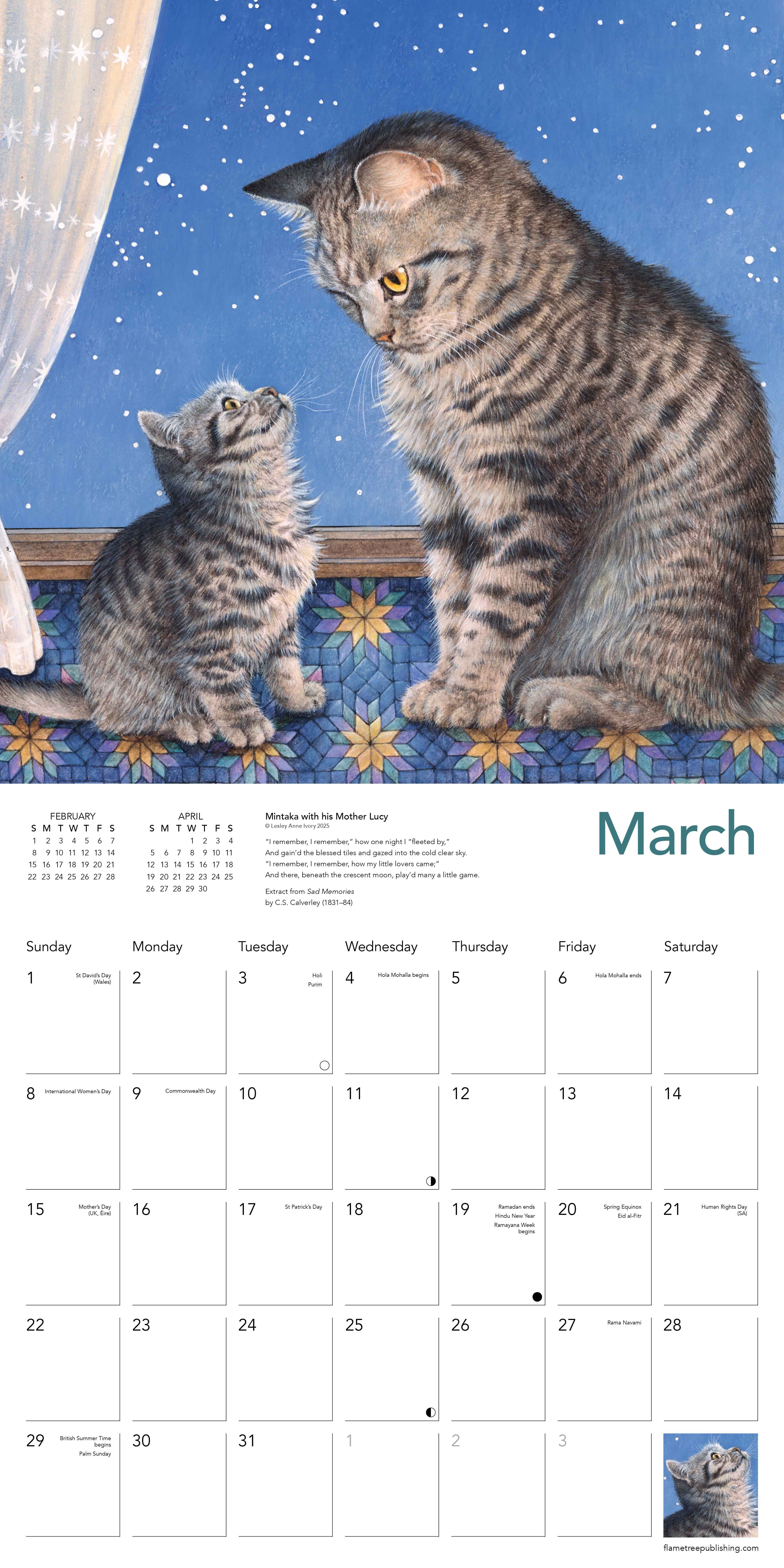 Kalender 2026 30x30 Ivory Cats