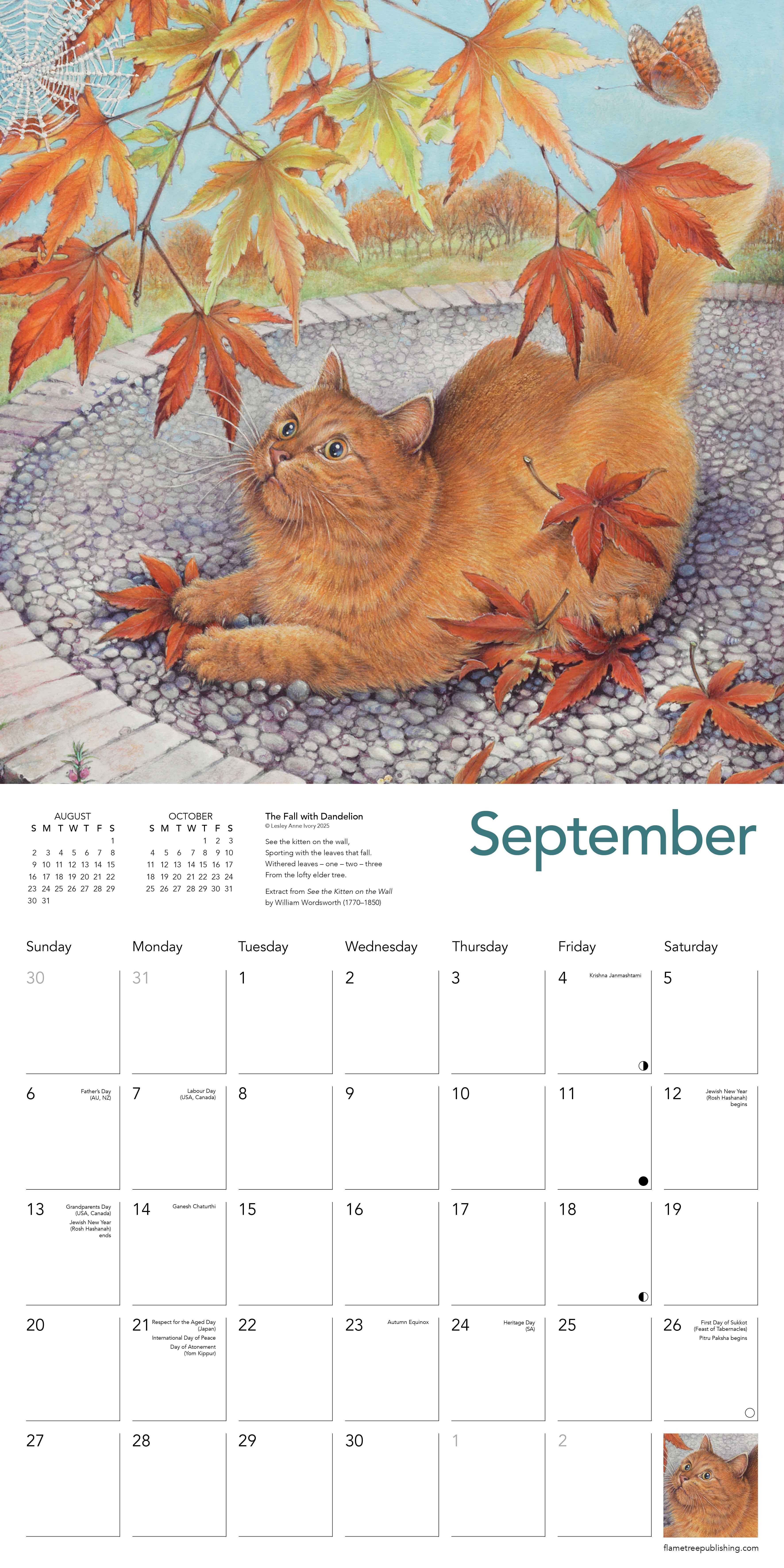 Kalender 2026 30x30 Ivory Cats