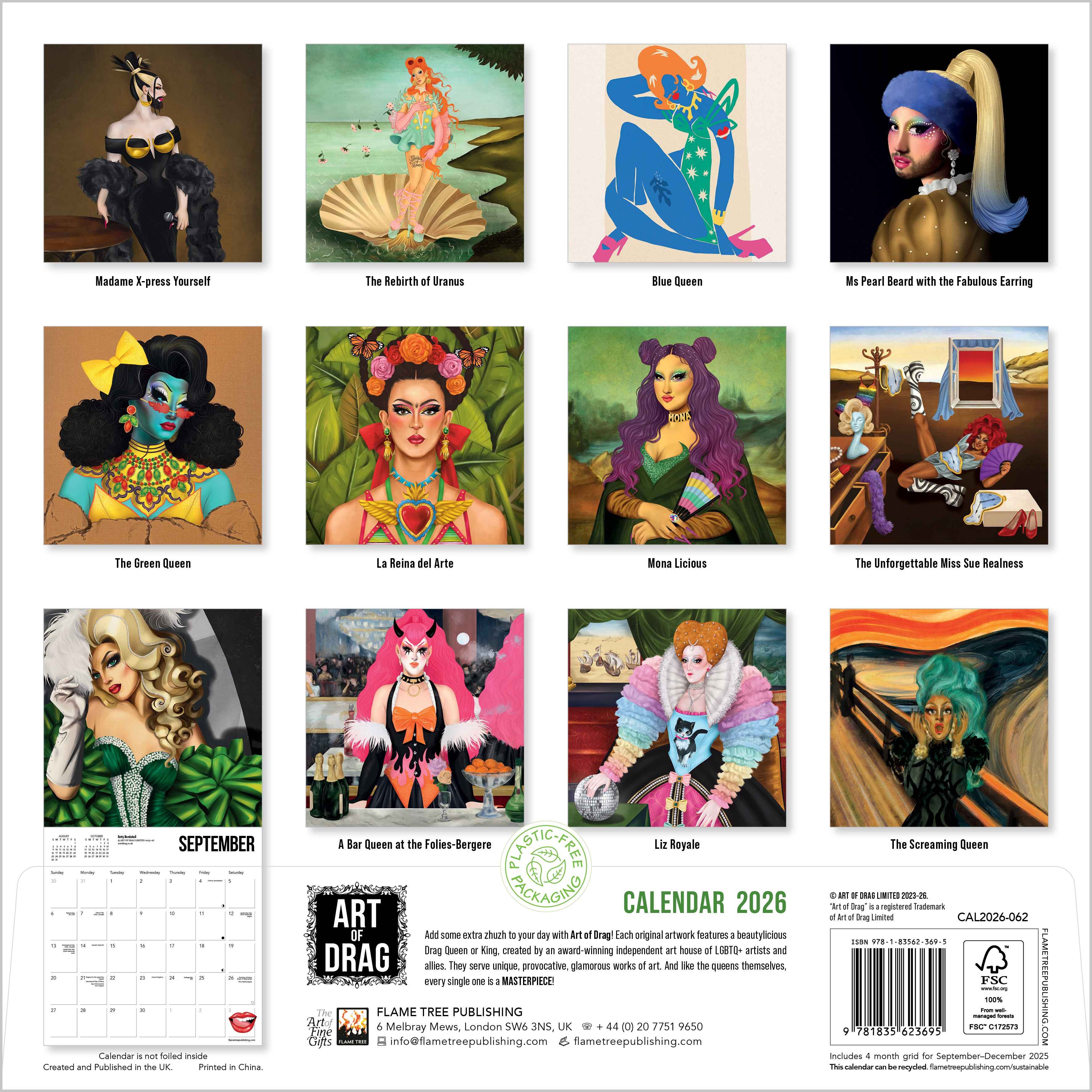 Kalender 2026 30x30 Art of Drag