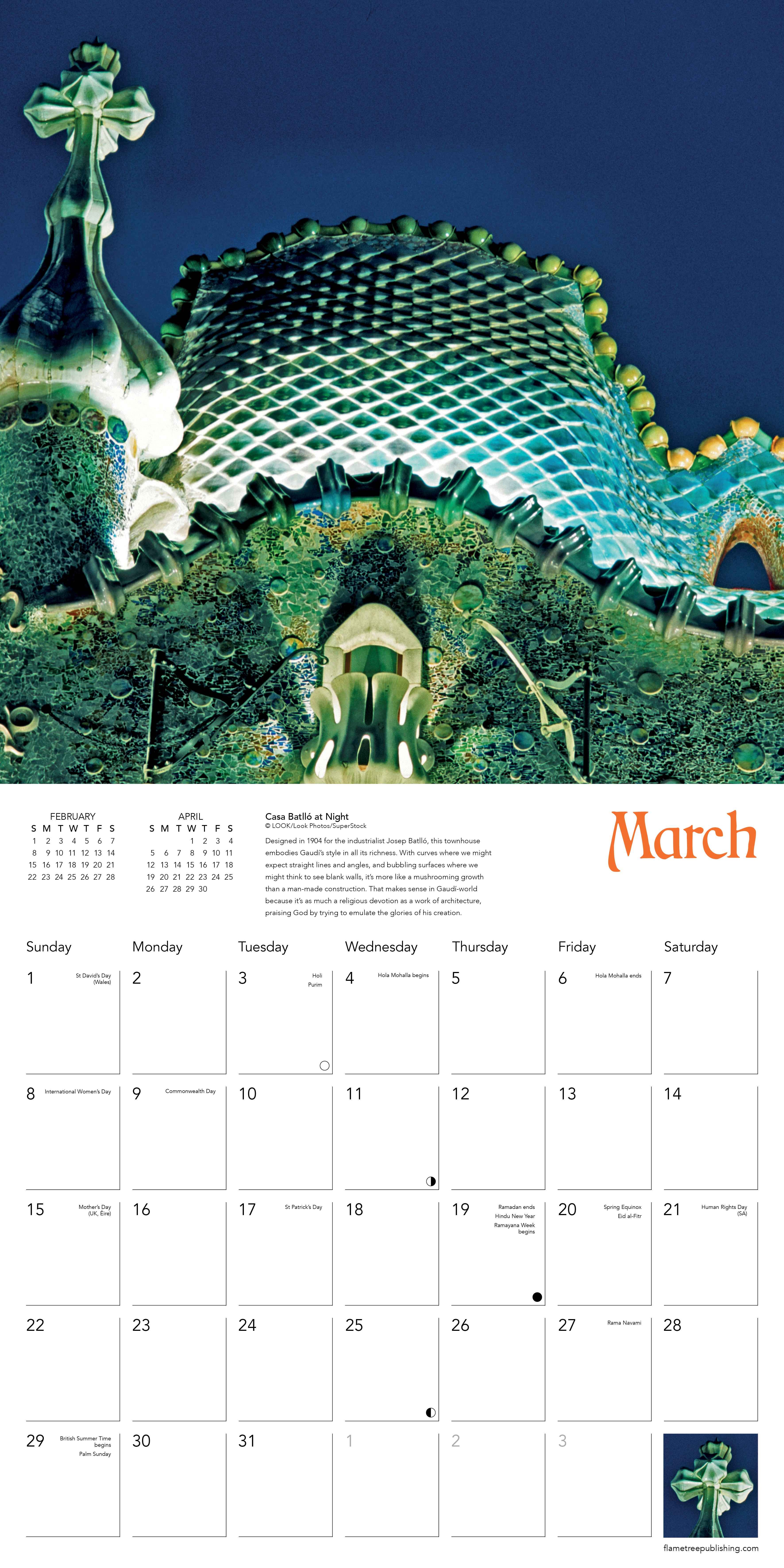 Kalender 2026 30x30 Gaudi
