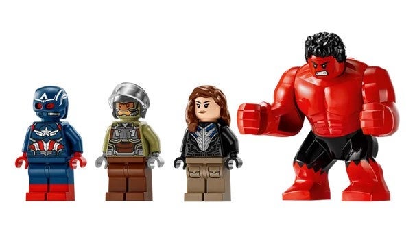 Lego Captain America i kamp mot Red Hulk 76292