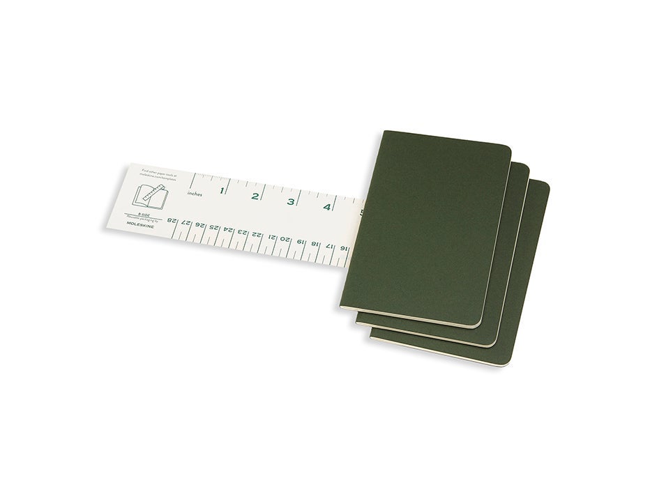 Moleskine Notatbok 3pk P Linjert Myrtle Green