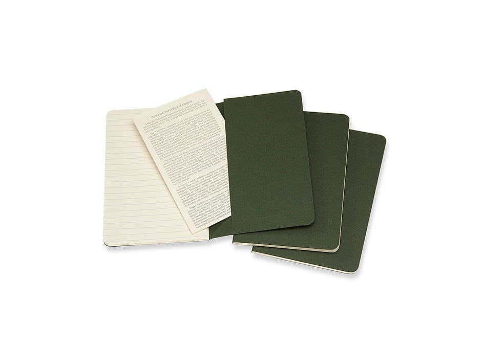 Moleskine Notatbok 3pk P Linjert Myrtle Green