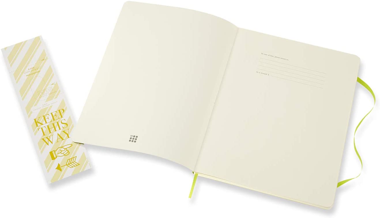 Moleskine Notatbok Soft XL Linjert Lemon Green