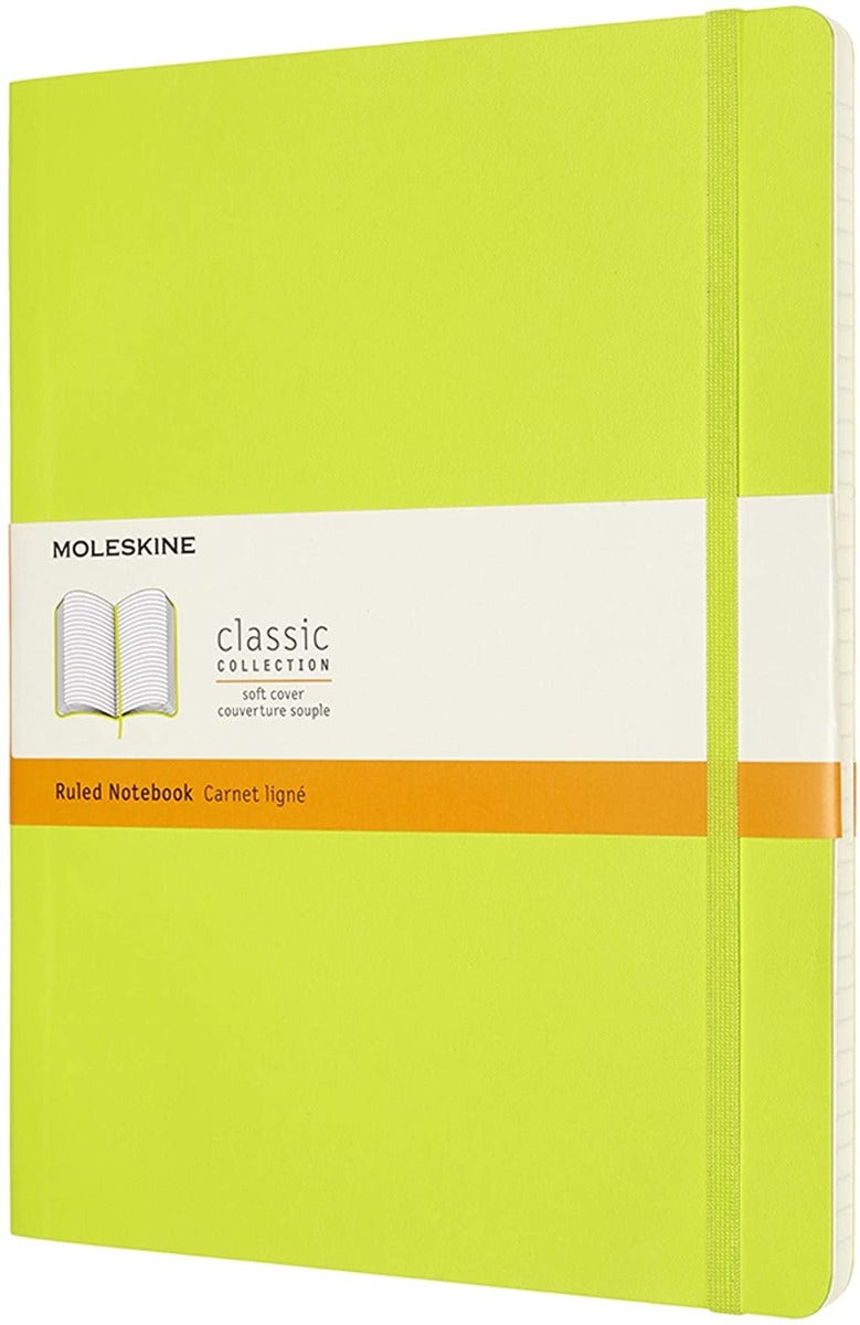 Moleskine Notatbok Soft XL Linjert Lemon Green