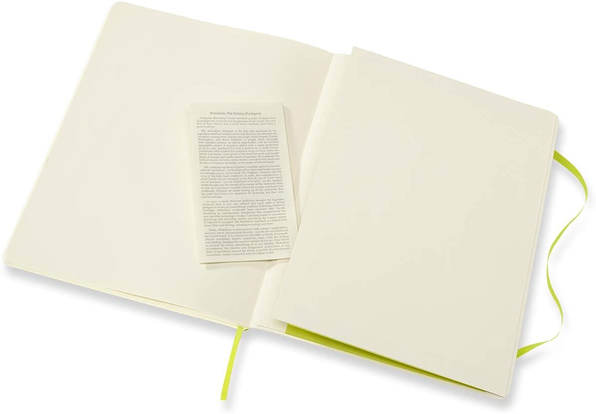 Moleskine Notatbok Soft XL Linjert Lemon Green